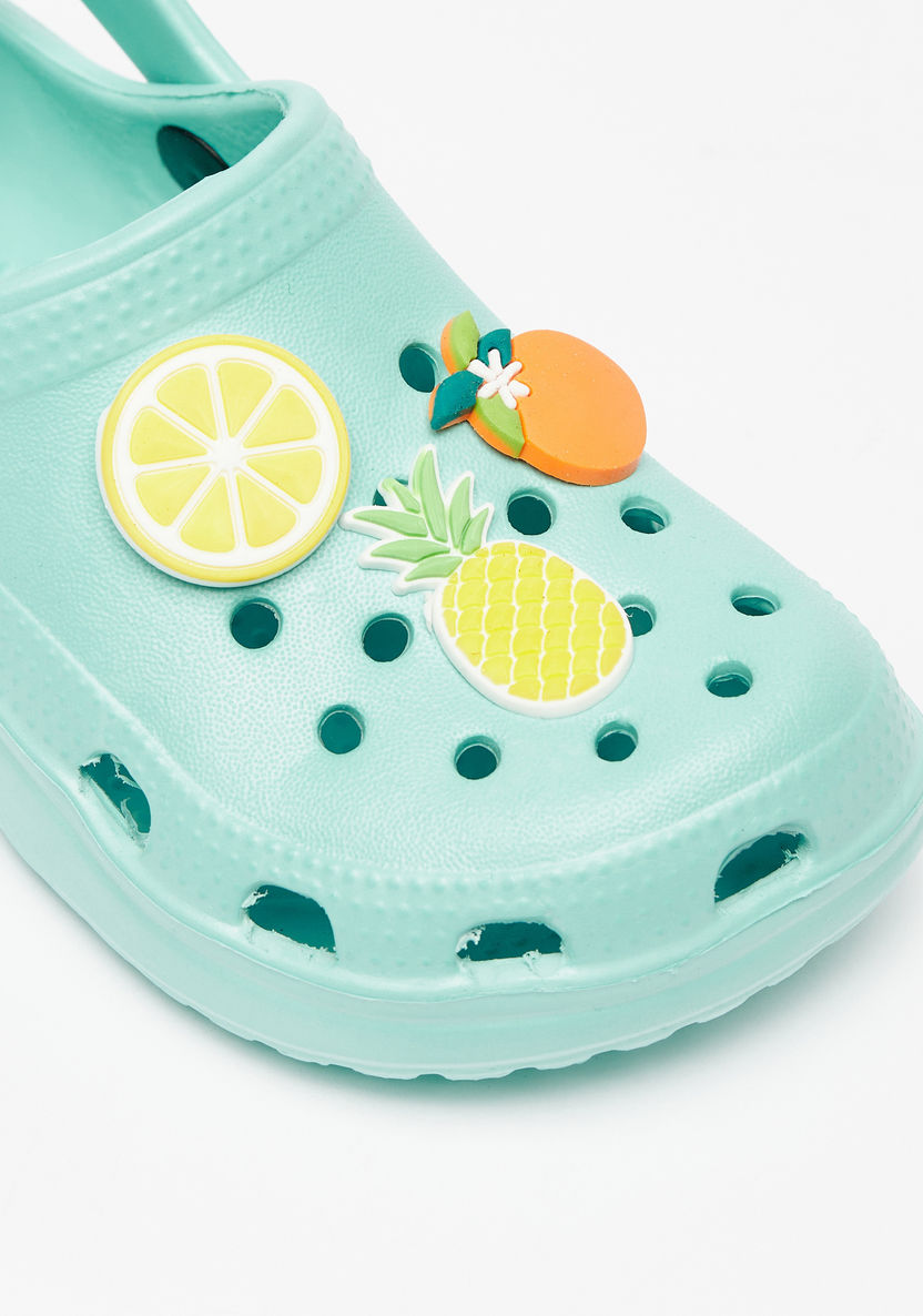 Aqua Fruit Accent Slip-On Clogs-Girl%27s Flip Flops & Beach Slippers-image-1