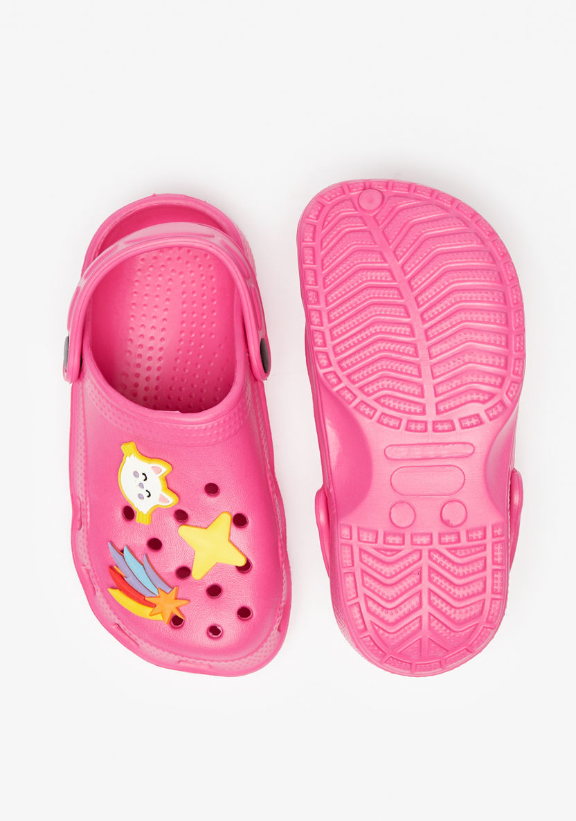 Aqua Applique Detail Clogs-Girl%27s Flip Flops & Beach Slippers-image-3