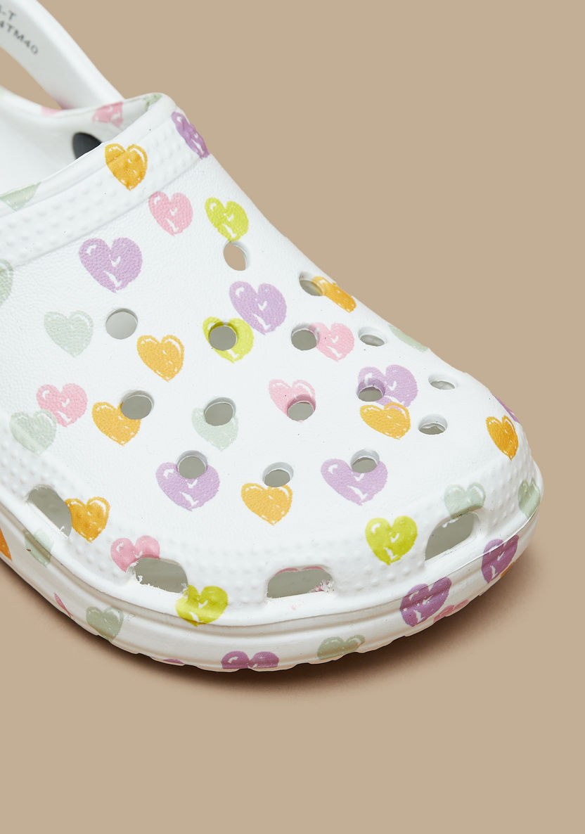 Aqua All-Over Heart Print Clogs with Back Strap-Girl%27s Flip Flops & Beach Slippers-image-4