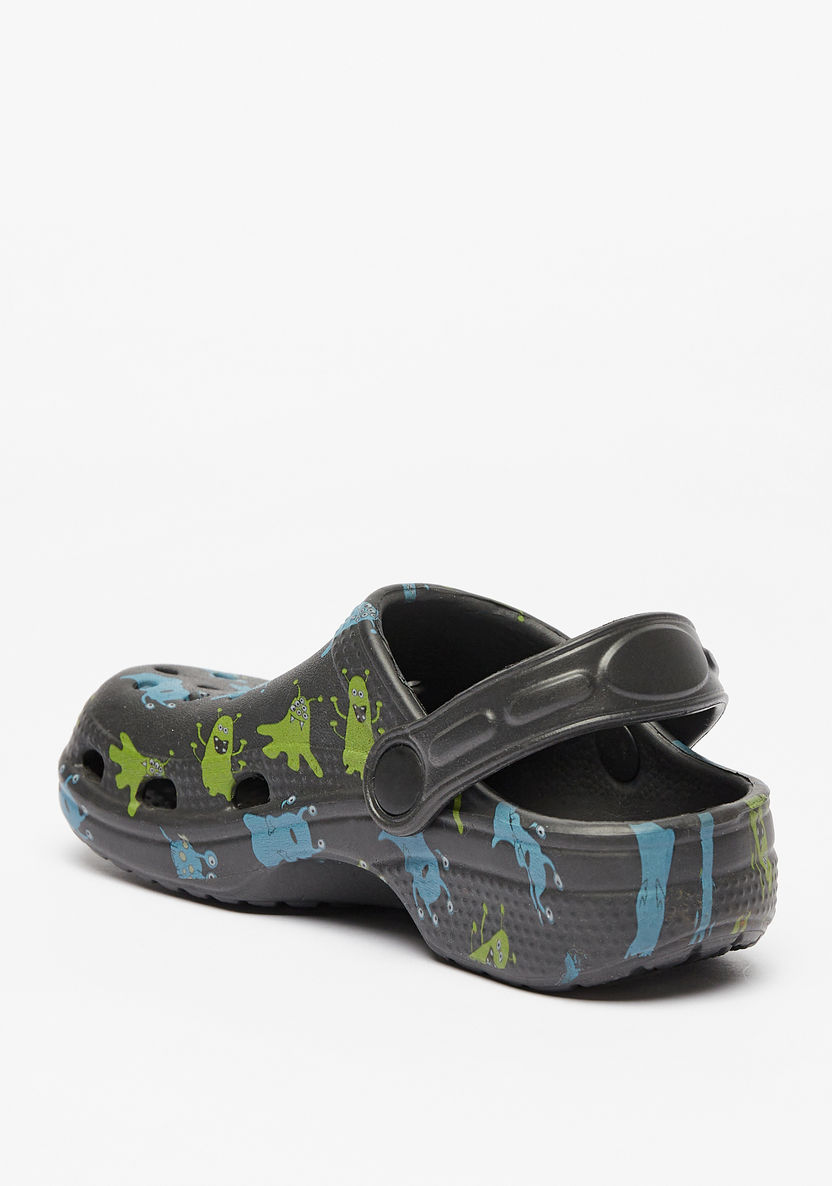 Aqua All-Over Print Slip-On Clogs-Boy%27s Flip Flops & Beach Slippers-image-1