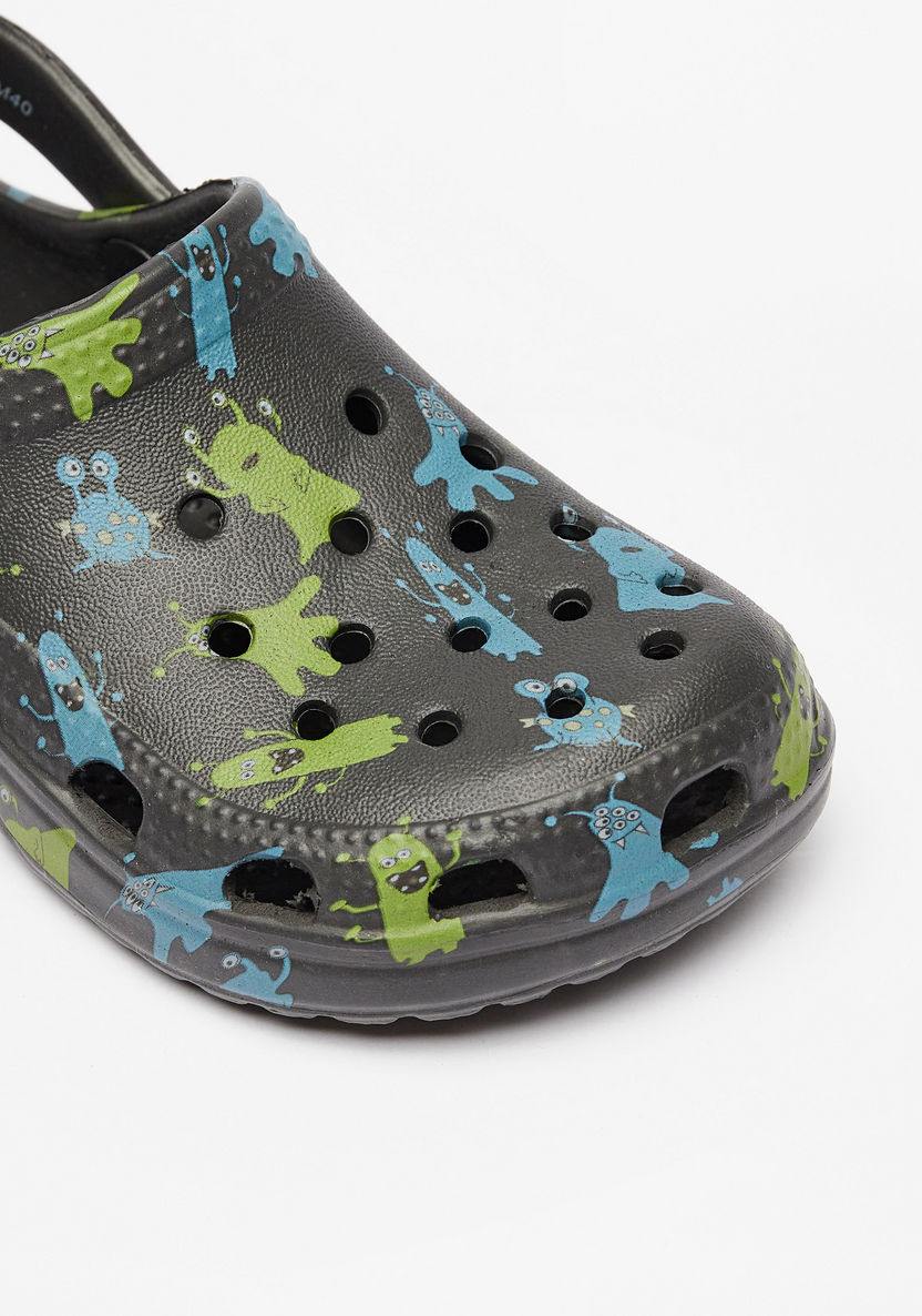 Aqua All-Over Print Slip-On Clogs-Boy%27s Flip Flops & Beach Slippers-image-4