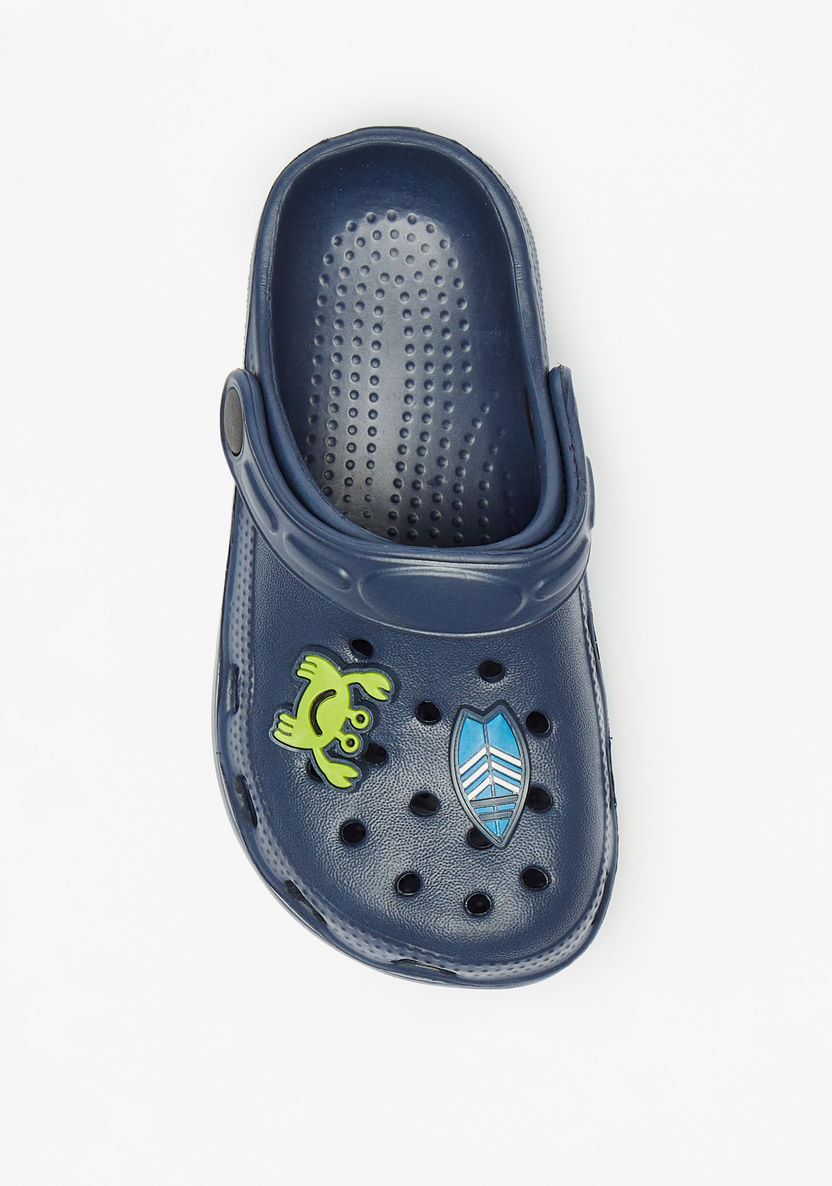 Aqua Textured Clogs-Boy%27s Flip Flops & Beach Slippers-image-3
