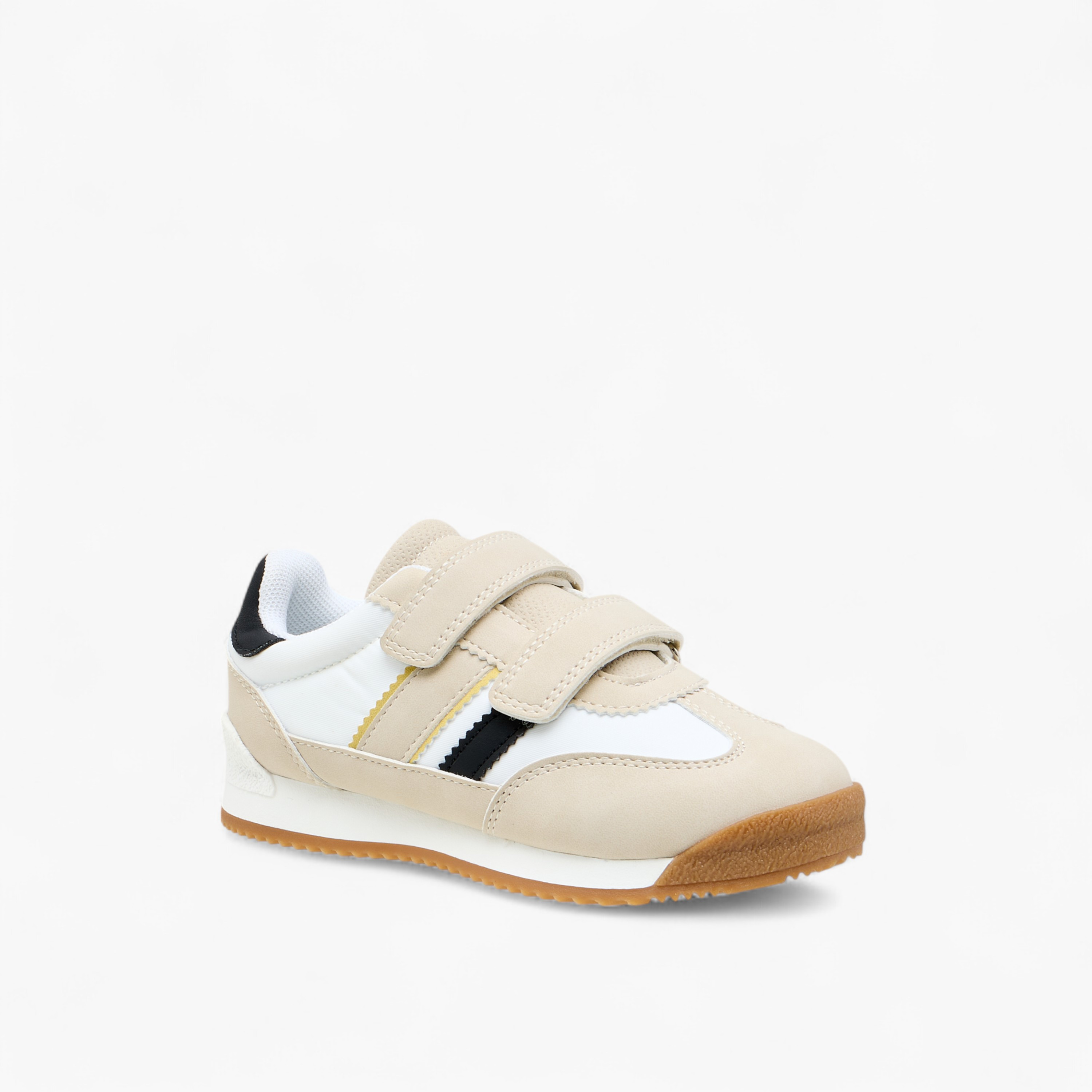 Juniors Panelled Sneakers with Hook and Loop Closure-boys-shoes-sneakers-image-2