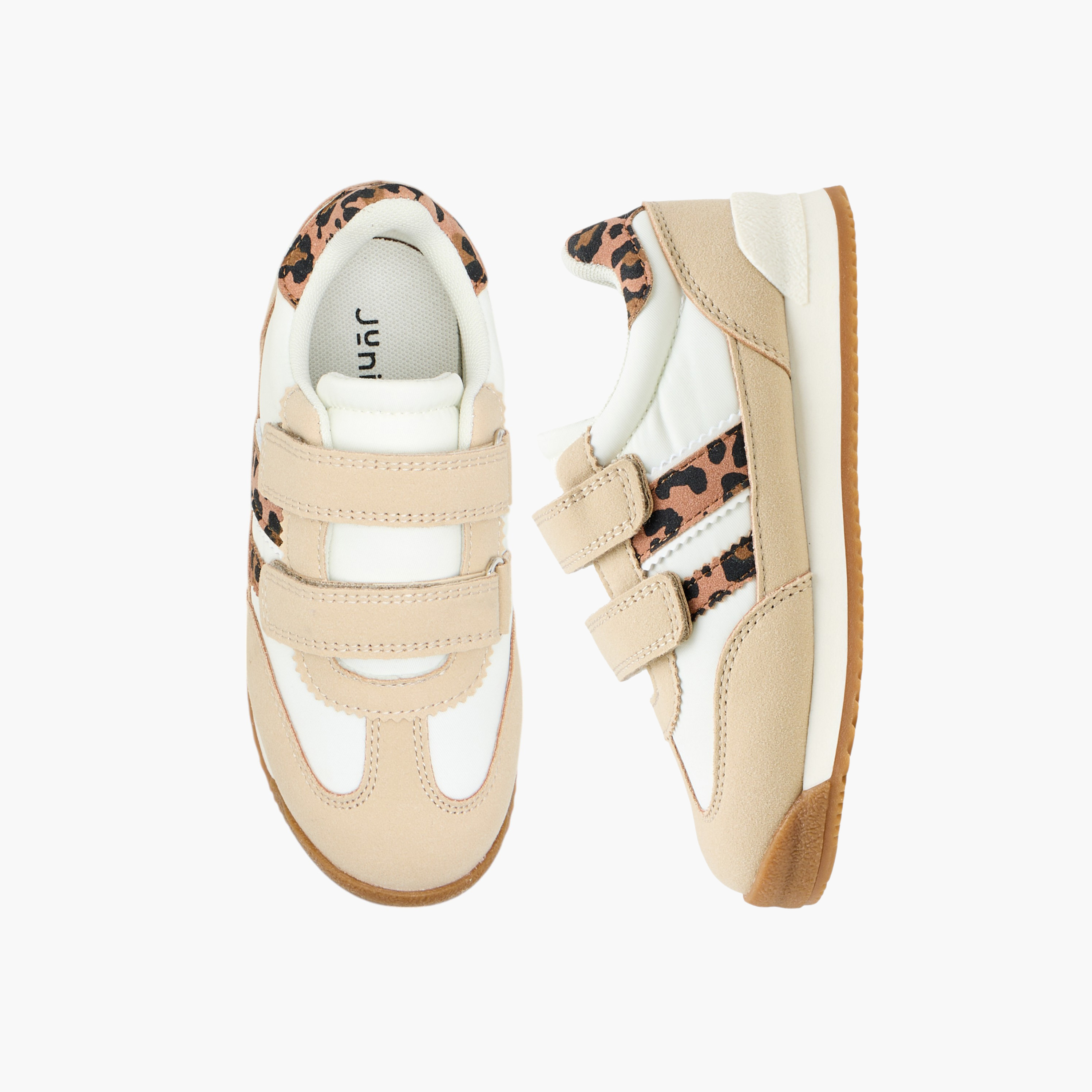 حذاء سنيكرز بشريط إغلاق لاصق وطبعات من جونيورز-girls-shoes-sneakers-image-1