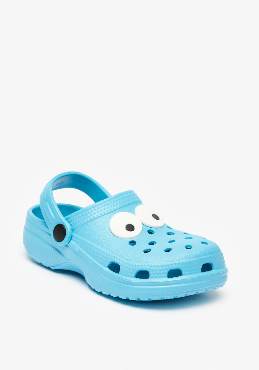 Aqua Eye Accent Slip-On Clogs with Cutout Detail and Back Strap-Girl%27s Flip Flops & Beach Slippers-image-0