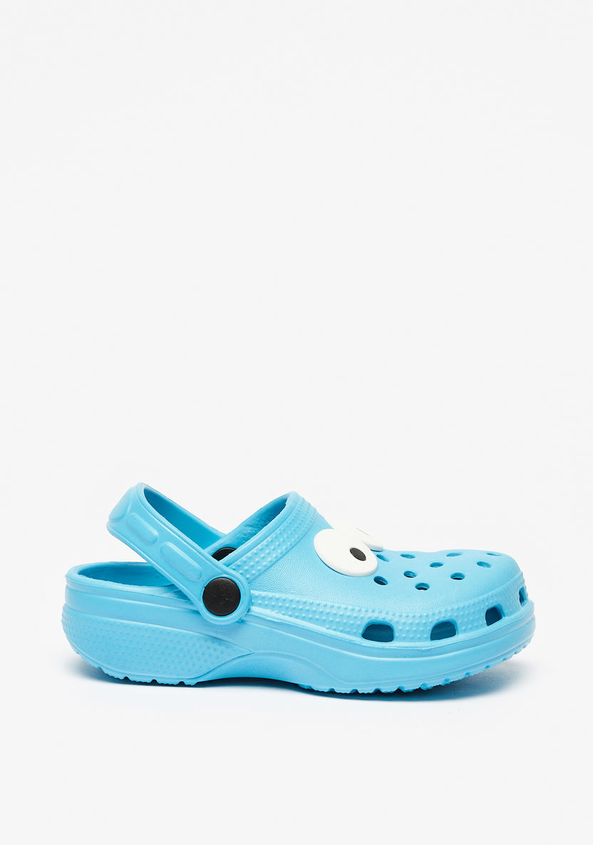 Aqua Eye Accent Slip-On Clogs with Cutout Detail and Back Strap-Girl%27s Flip Flops & Beach Slippers-image-2