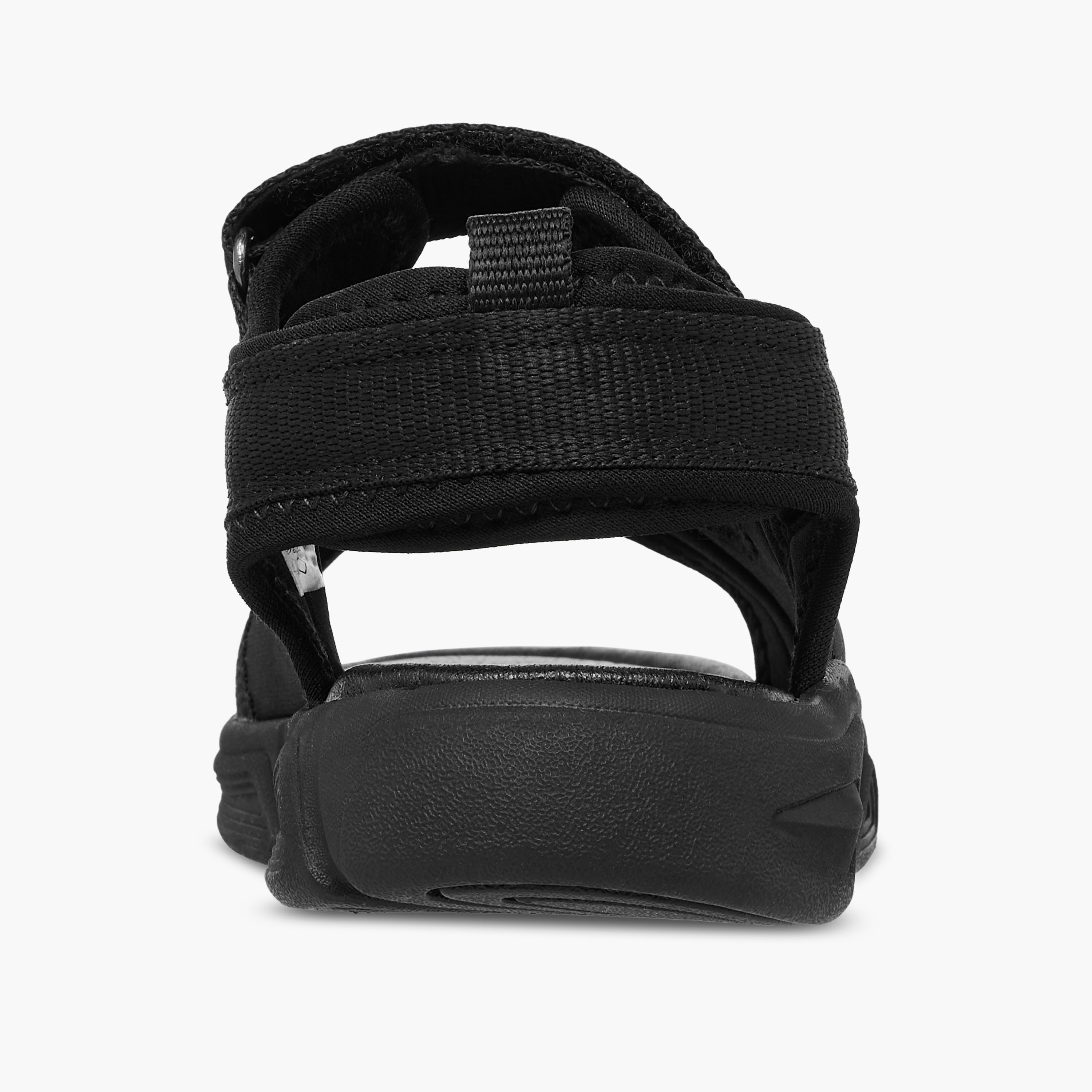 Juniors Boys Monotone Strap Sandals with Hook and Loop Closure-boys-shoes-sandals-image-4