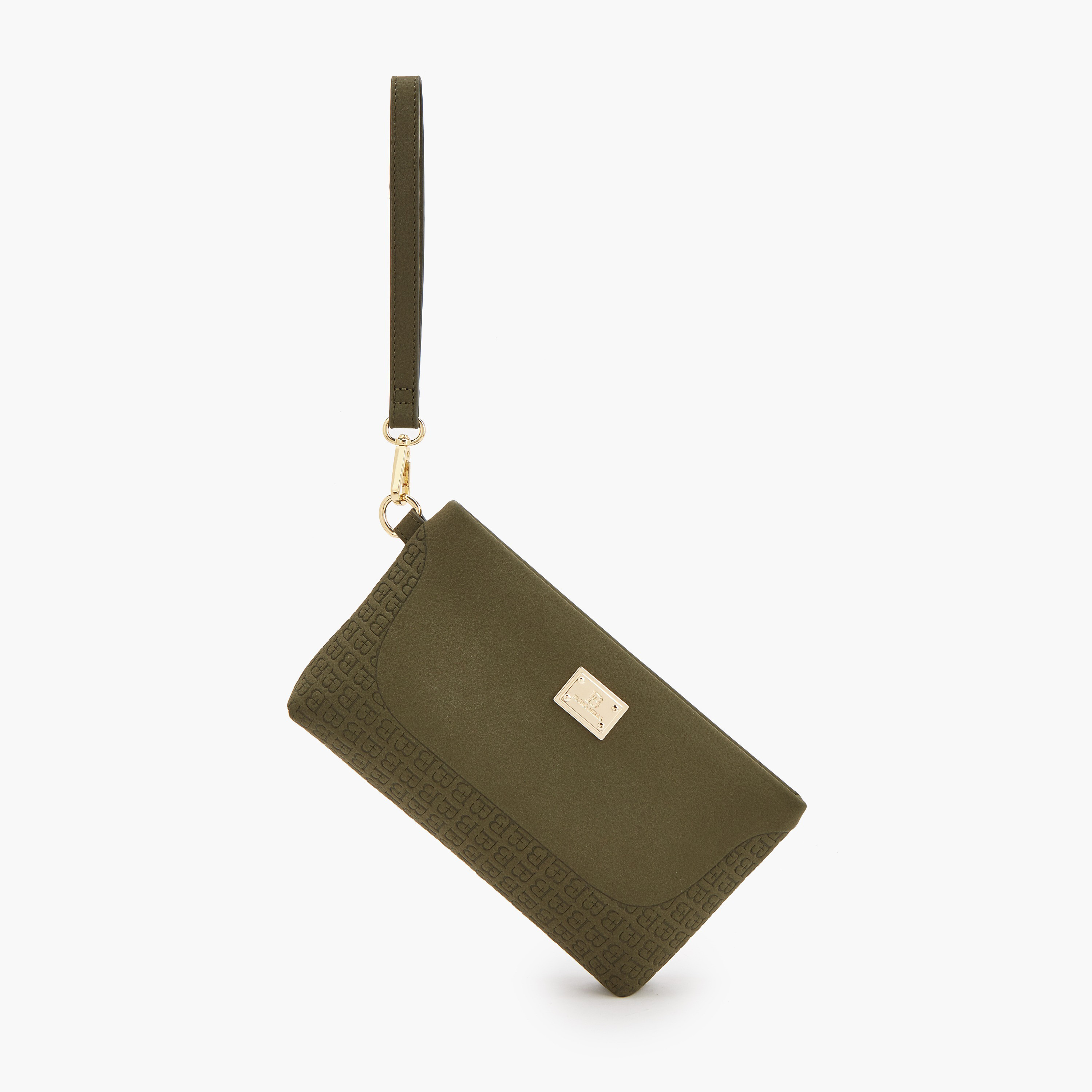 شنطة كلاتش منقوشة بمقبض قابل للفصل من فلورا بيلا-women-bagsandwallets-handbags-image-1