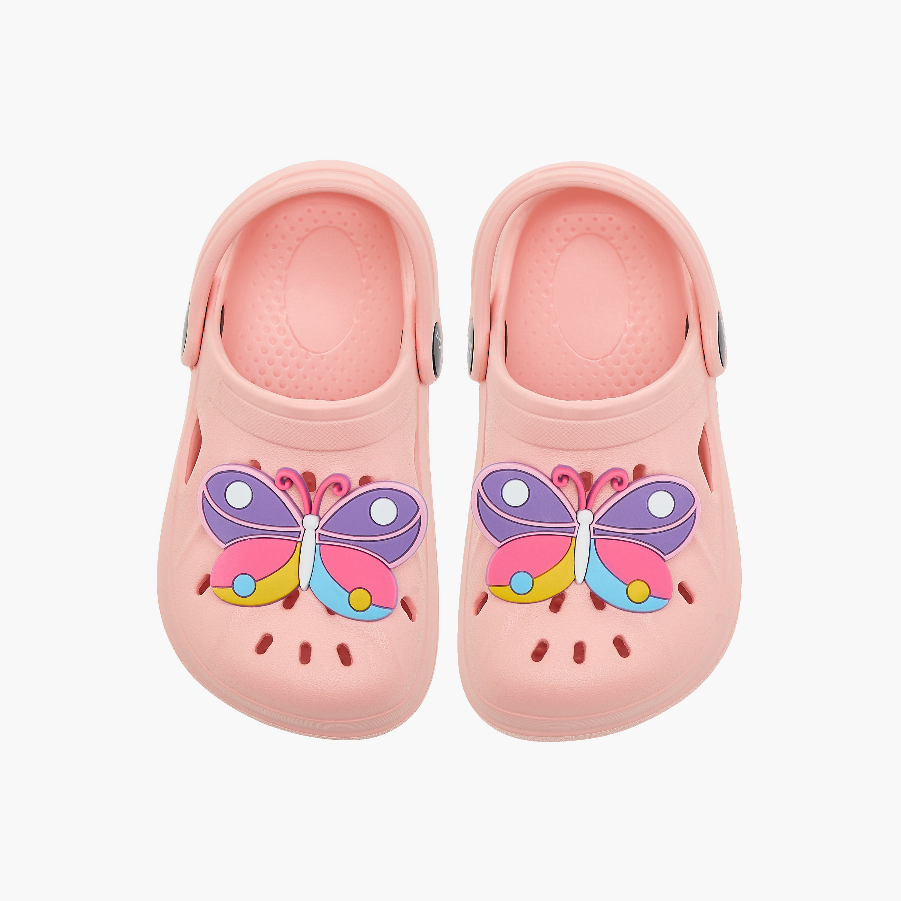 Aqua Girls' Butterfly Applique Clogs with Backstrap-girls-shoes-sandals-image-1
