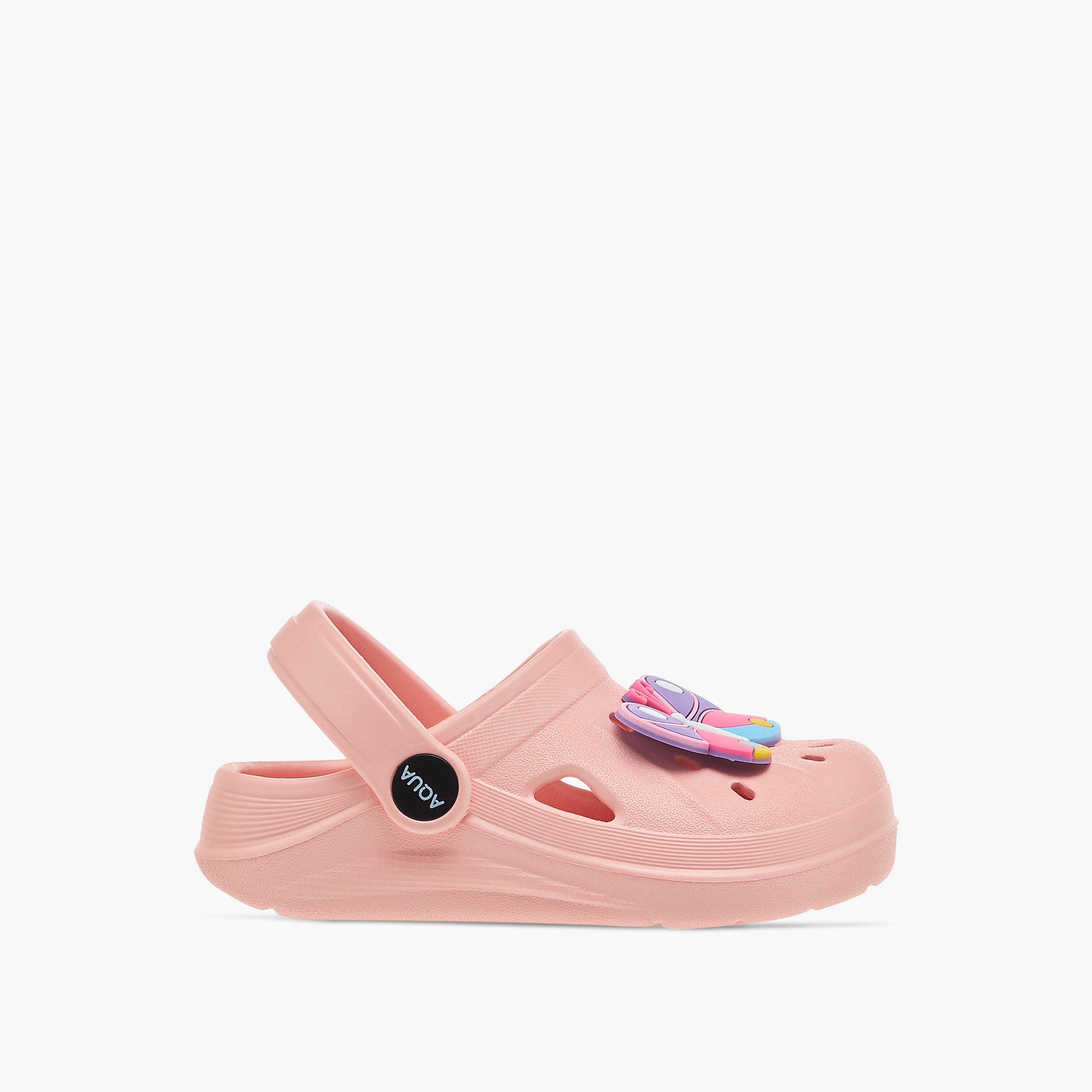 Aqua Girls' Butterfly Applique Clogs with Backstrap-girls-shoes-sandals-image-3