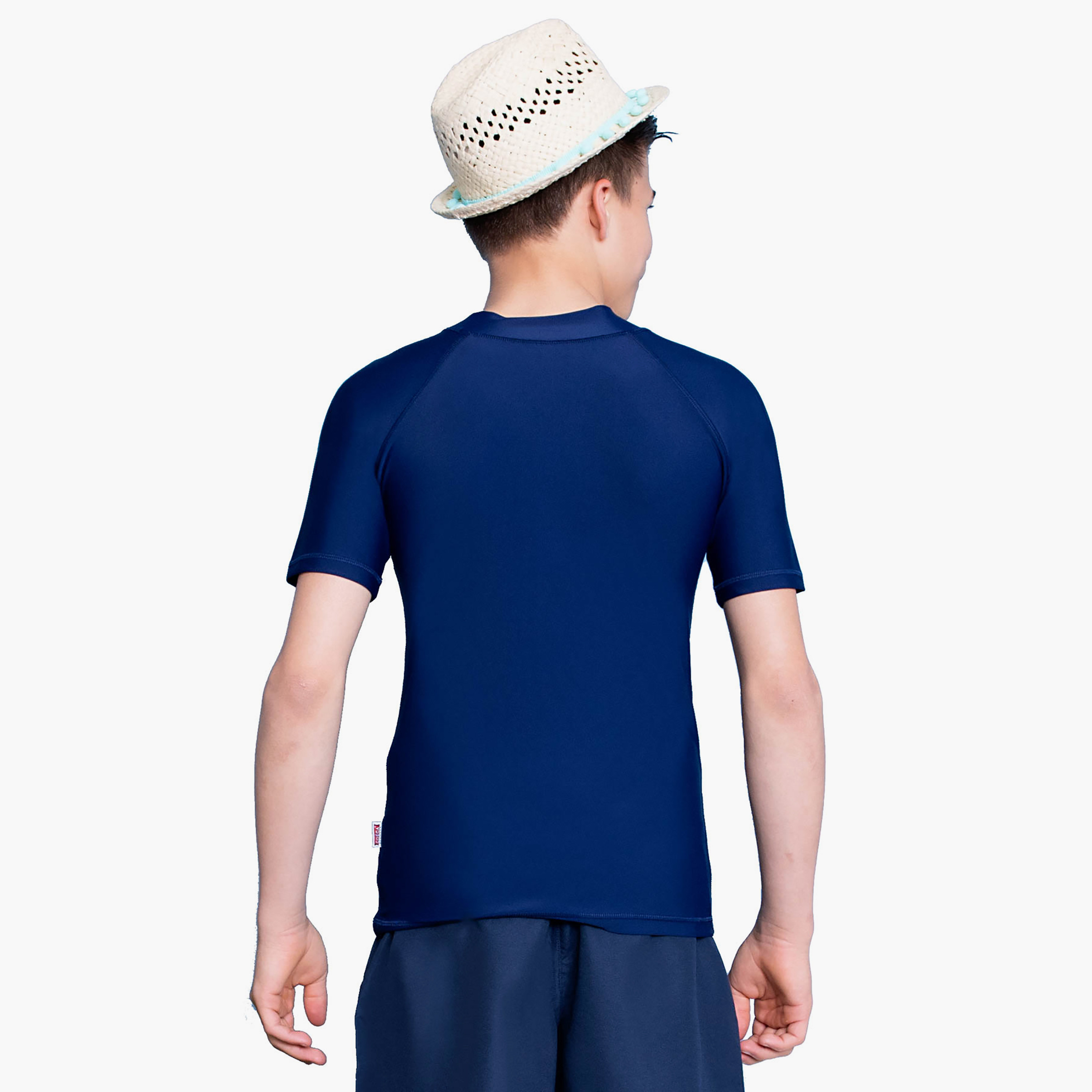  راش جارد شبابي بأكمام قصيرة للجنسين مع لون اسود من كويغا-boys-clothing-sportswear-swimwear-image-5