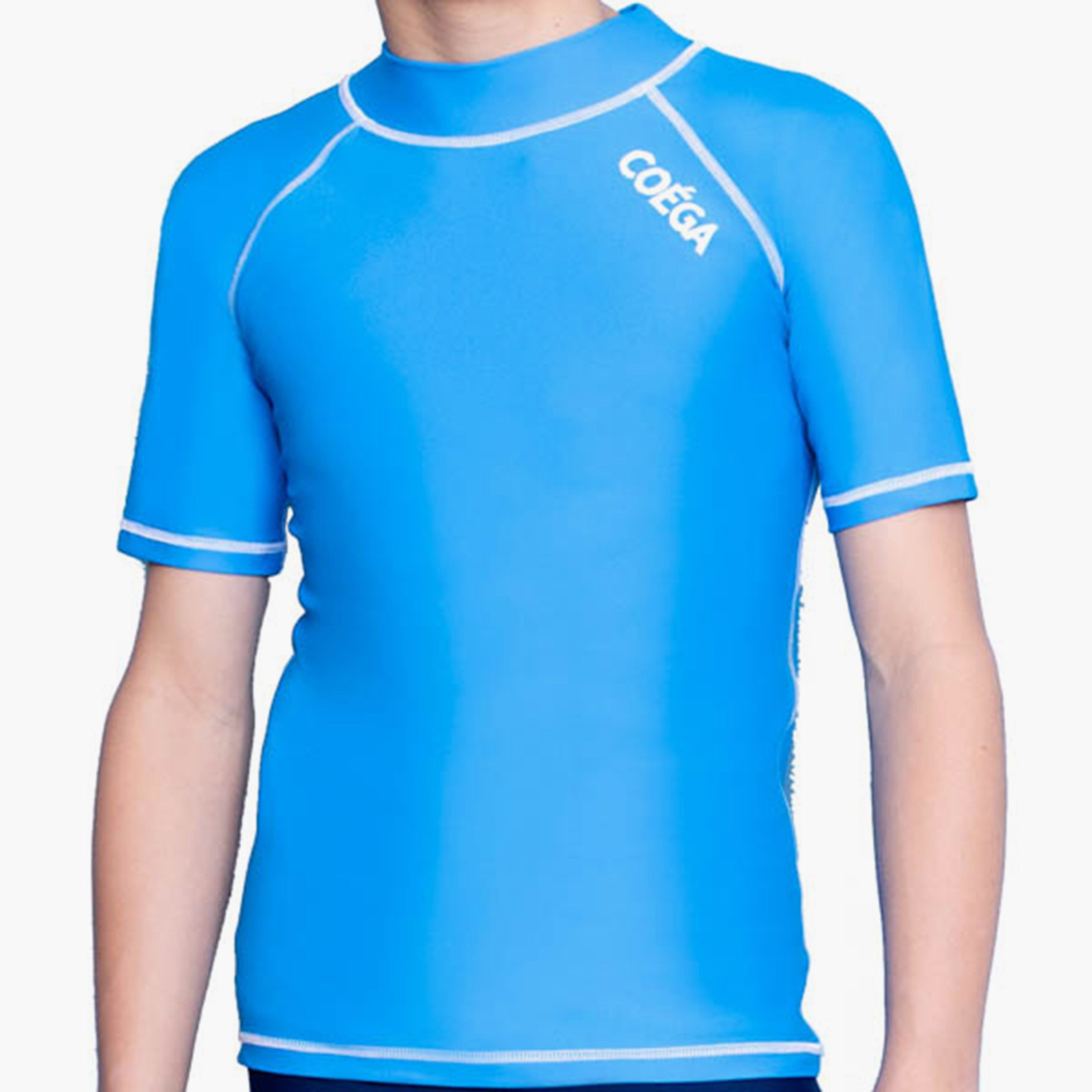 Coega Boys Youth Rash Guard, Short Sleeves, Blue-boys-clothing-swimwear-image-3