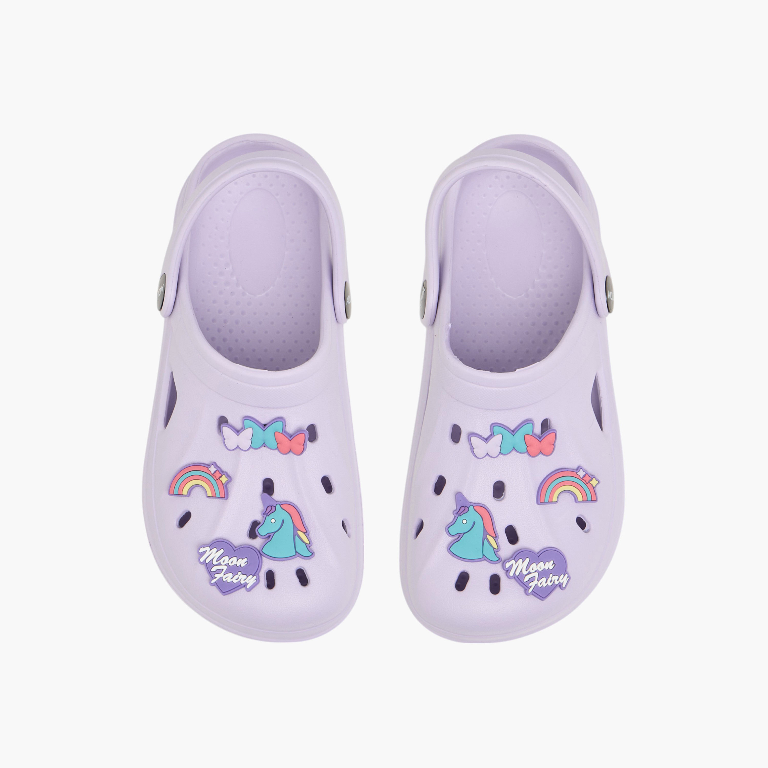 Aqua Jibbitz Charm Accent Clogs with Backstrap-girls-shoes-sandals-image-1