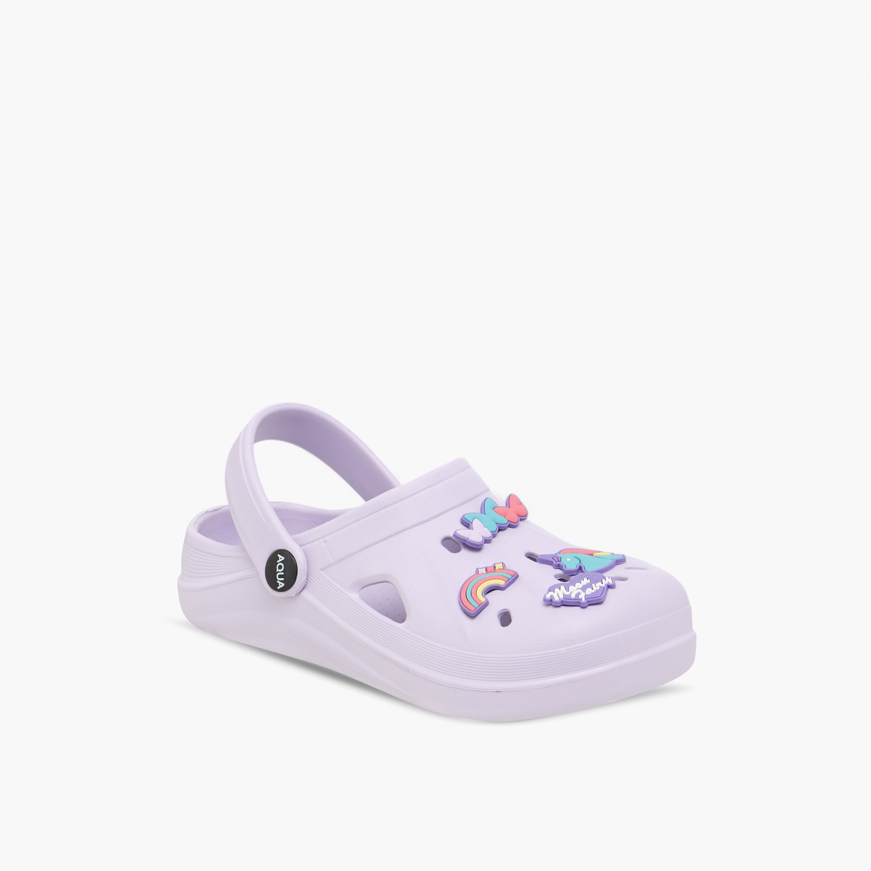 Aqua Jibbitz Charm Accent Clogs with Backstrap-girls-shoes-sandals-image-2