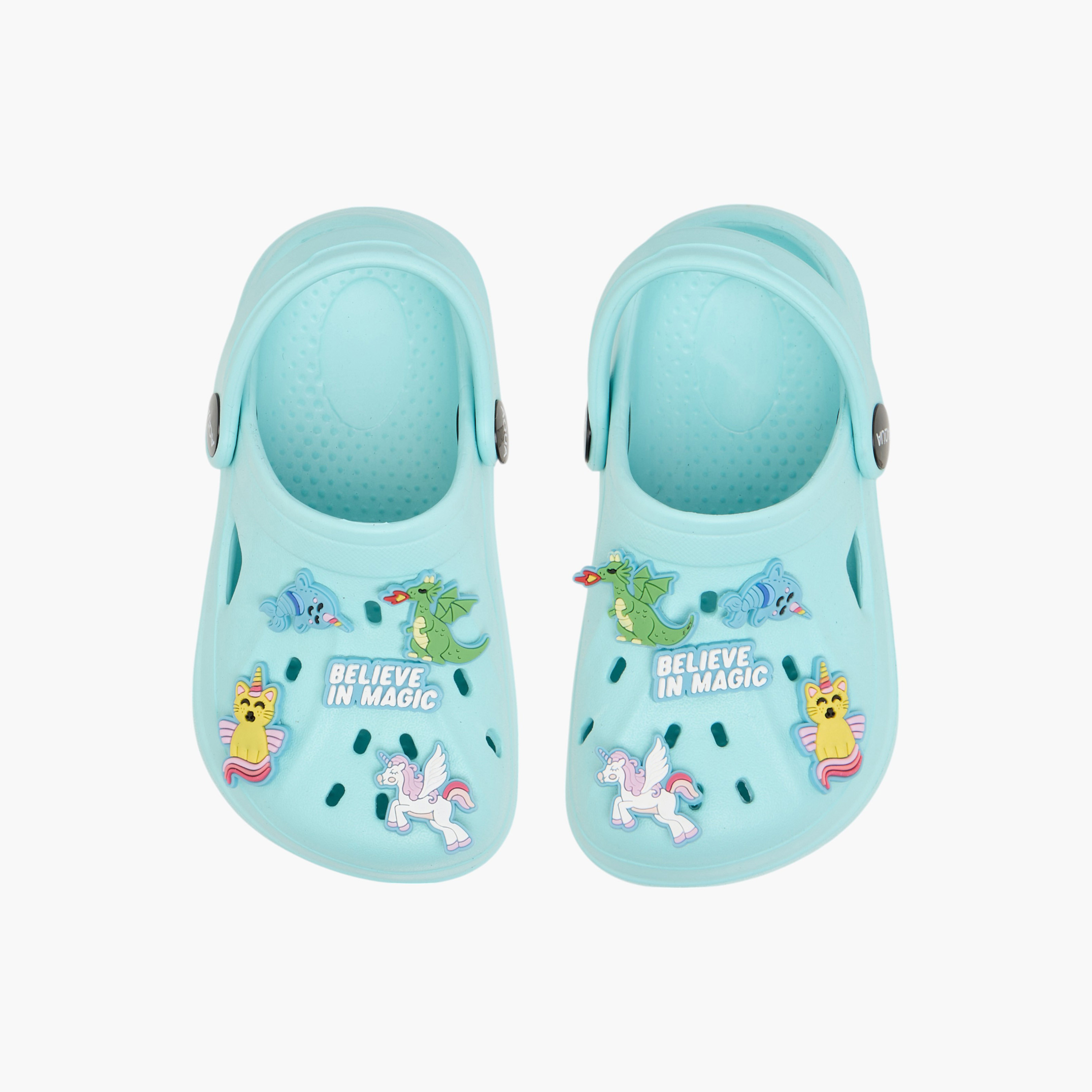 Aqua Jibbitz Charm Accent Clogs with Backstrap-girls-shoes-sandals-image-1