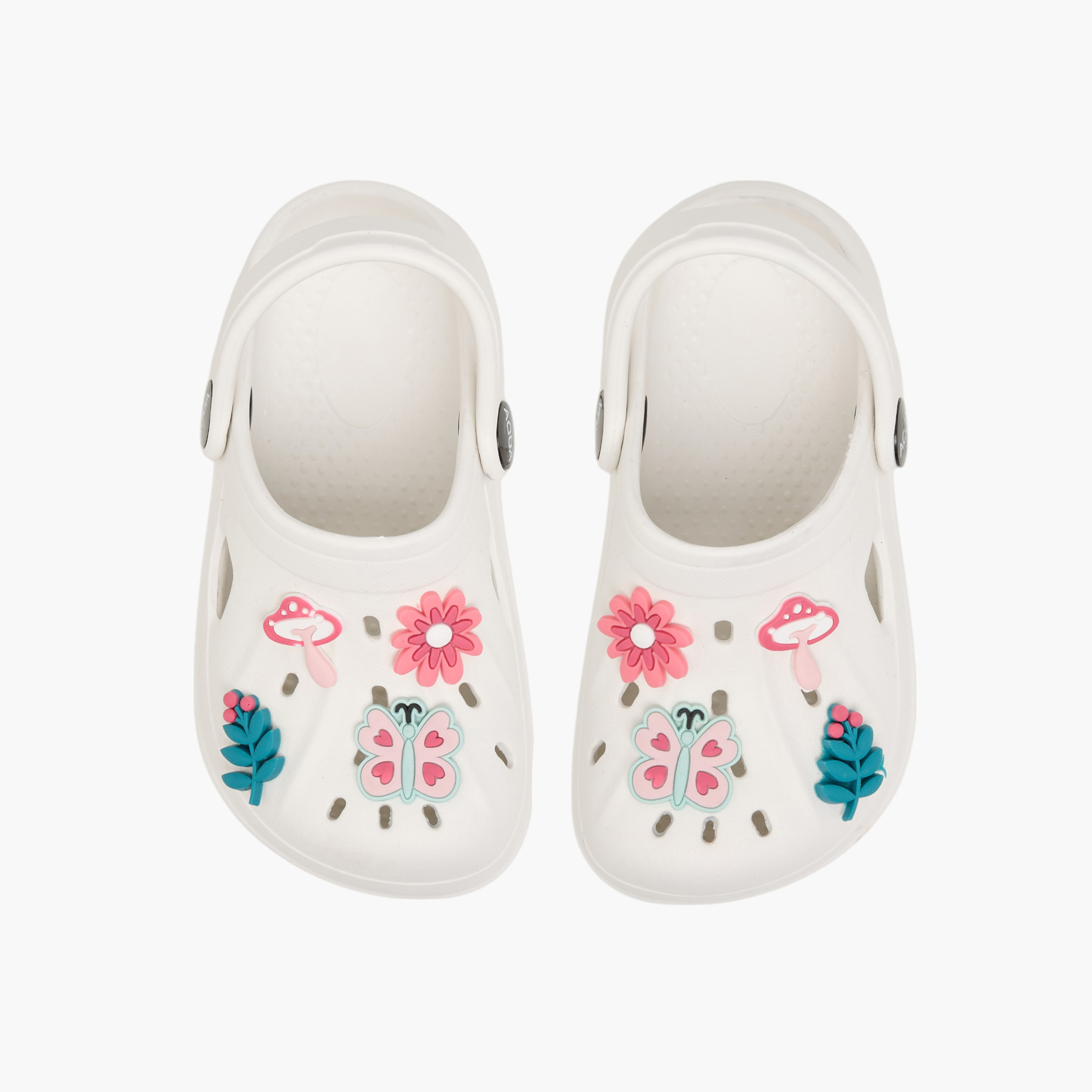 Aqua Jibbitz Charm Accent Clogs with Backstrap-girls-shoes-sandals-image-1