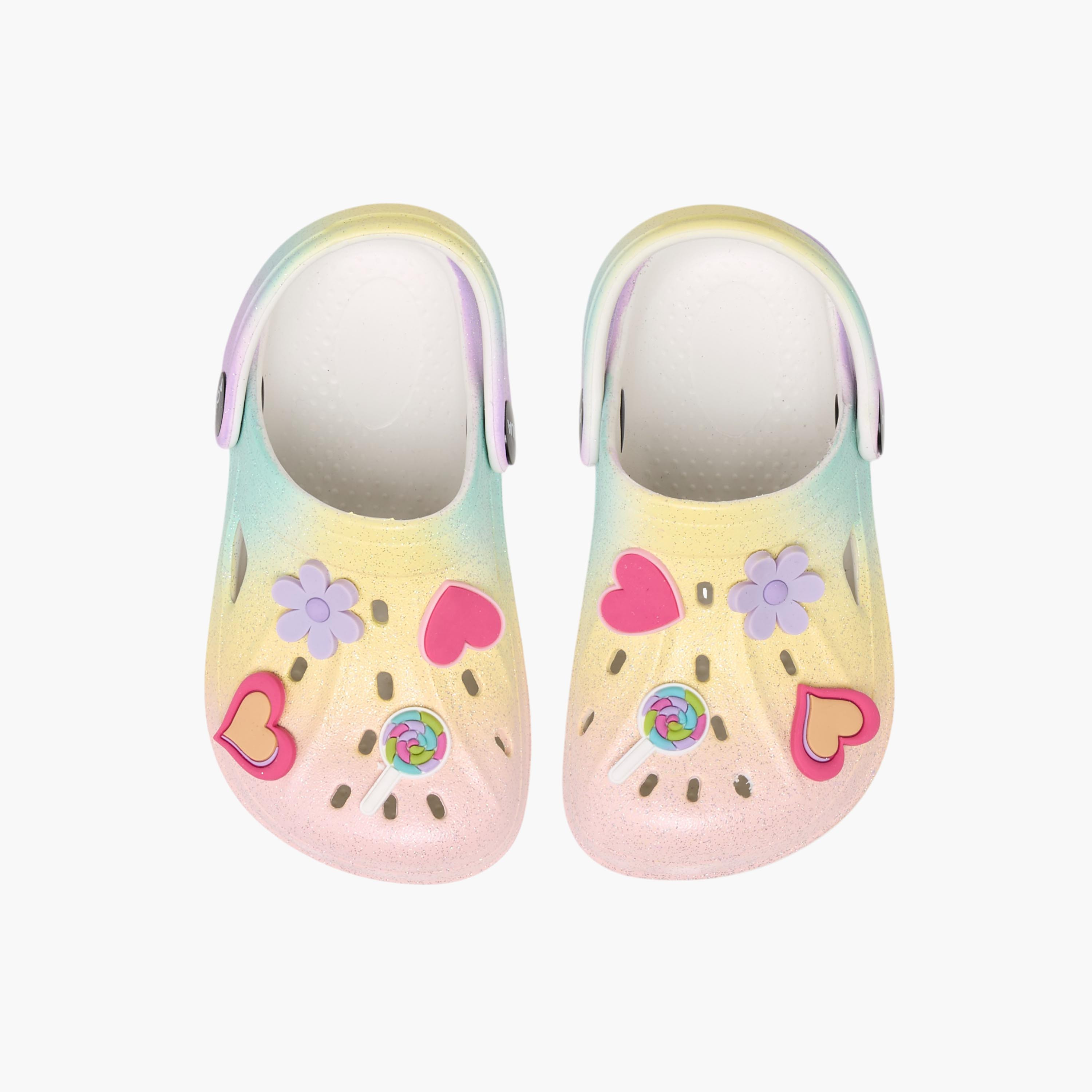 Aqua Jibbitz Accent Clogs with Backstrap-girls-shoes-sandals-image-1