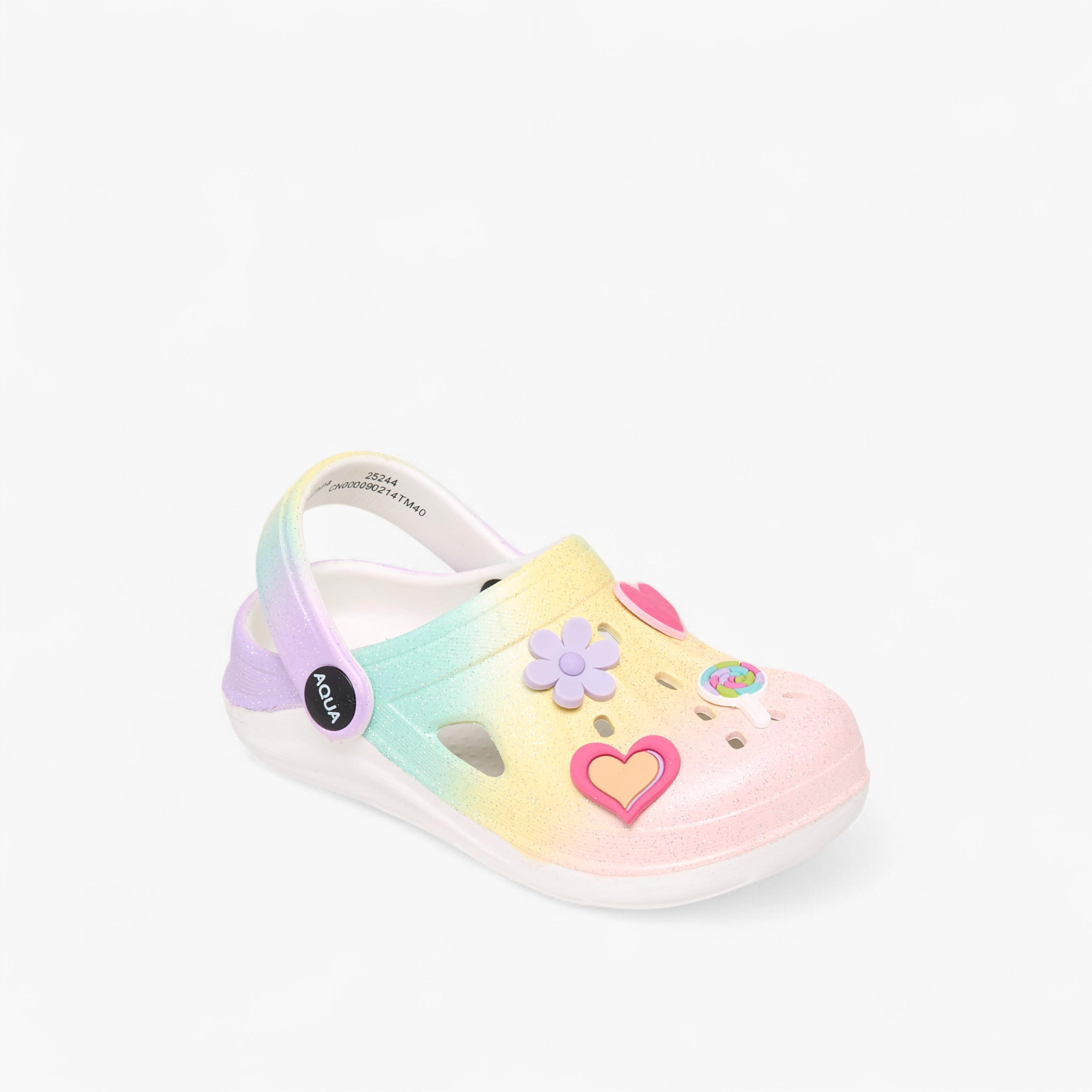 Aqua Jibbitz Accent Clogs with Backstrap-girls-shoes-sandals-image-2