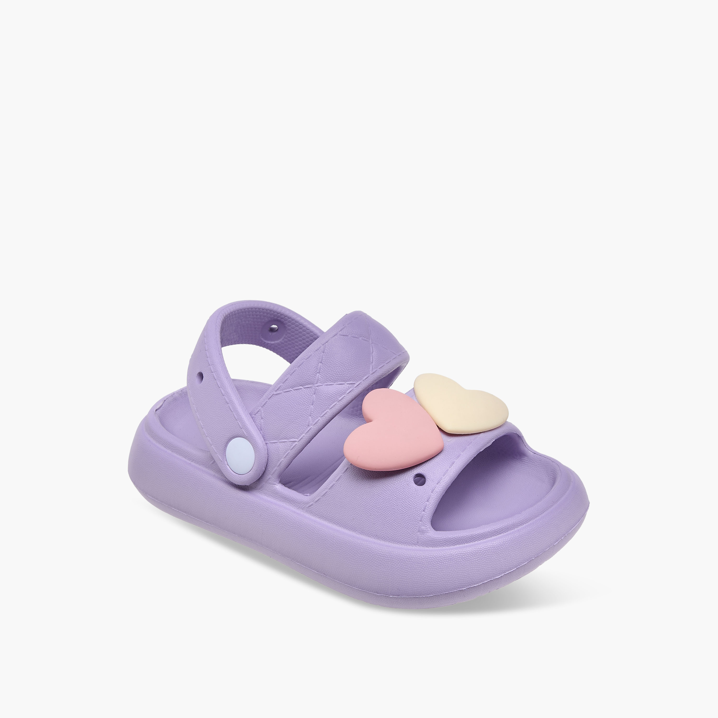 Aqua Heart Jibbitz Slides with Backstrap-girls-shoes-sandals-image-2