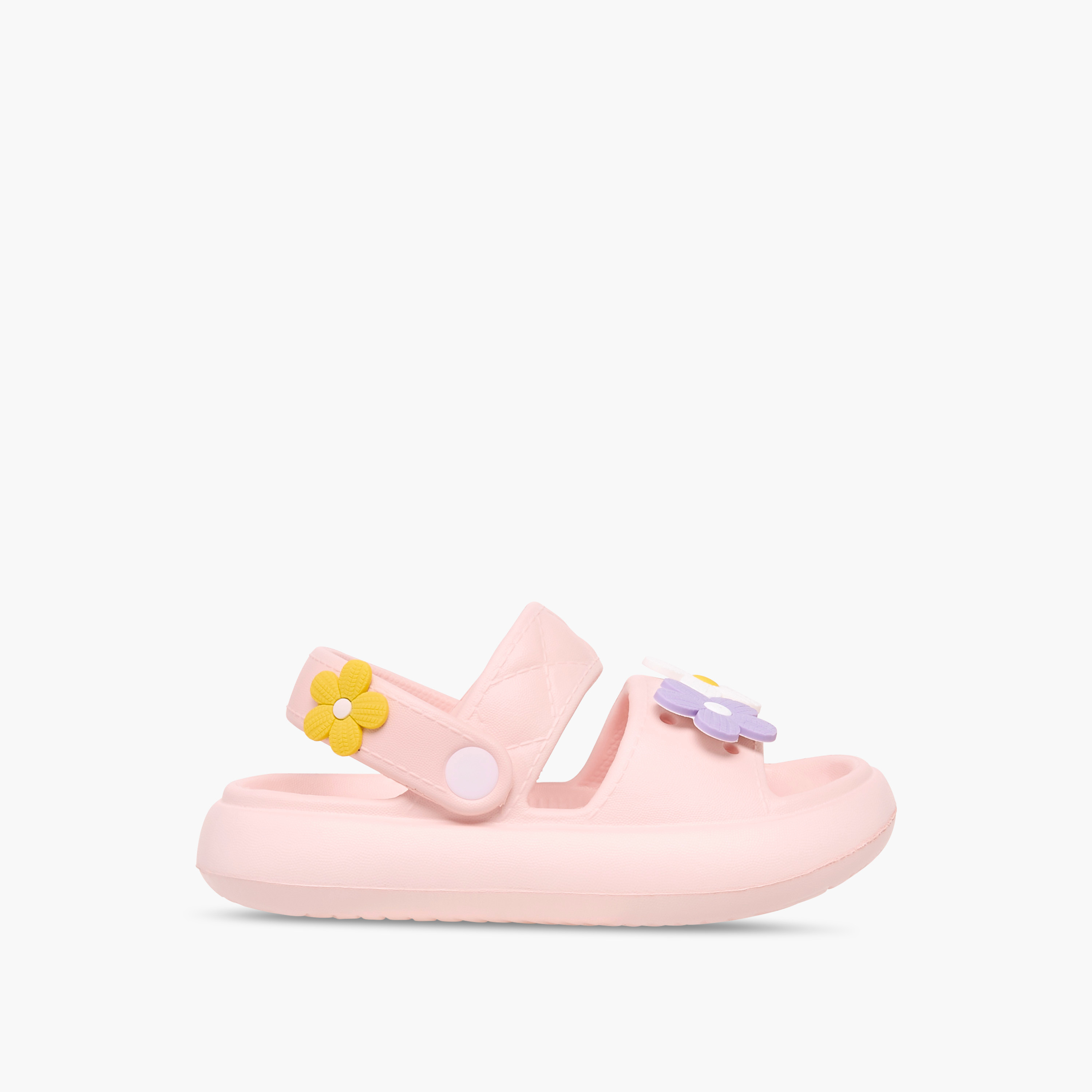 Aqua Flower Accent Sandals with Backstrap-girls-shoes-sandals-image-3