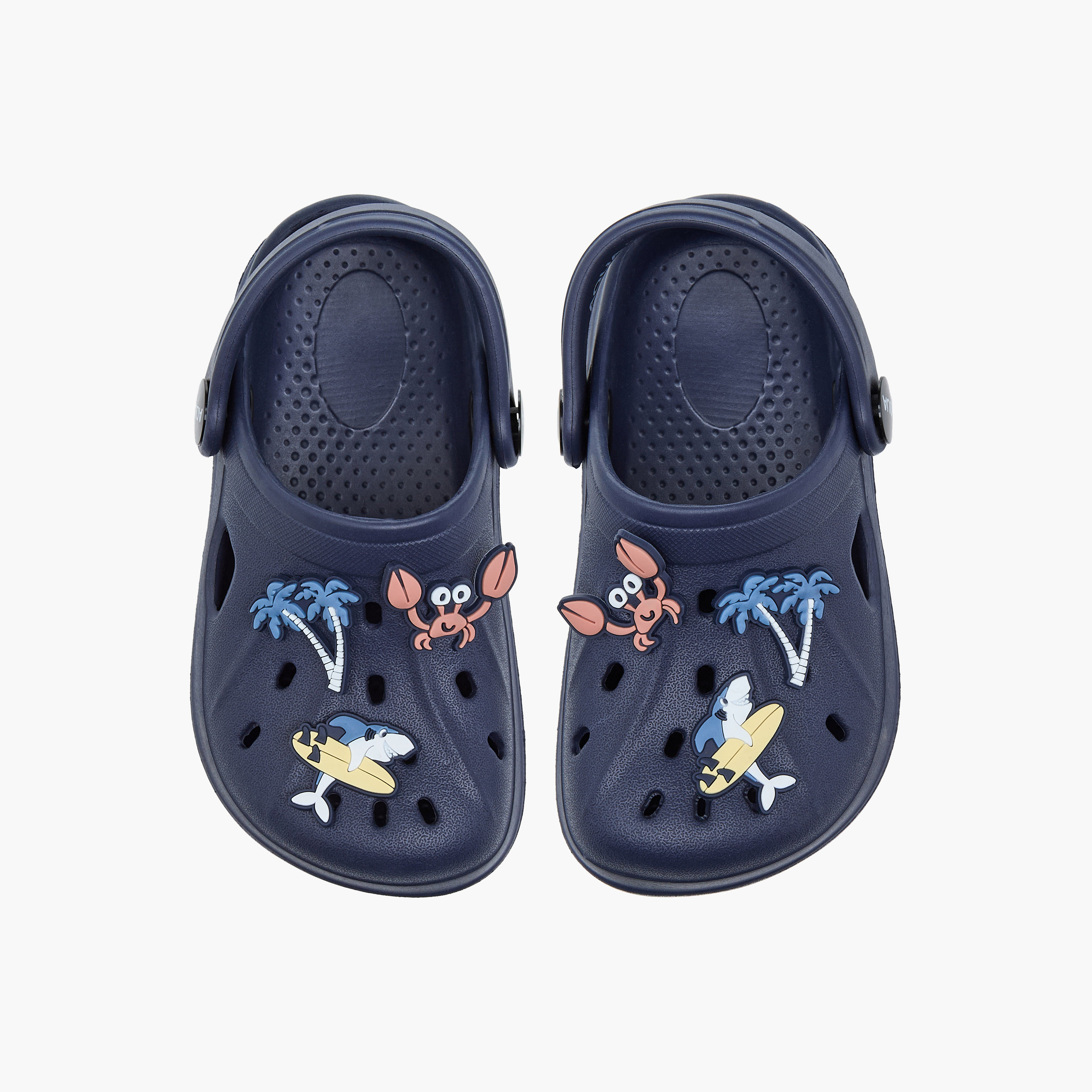 Aqua Accent Detail Clogs with Backstrap-boys-shoes-sandals-image-1