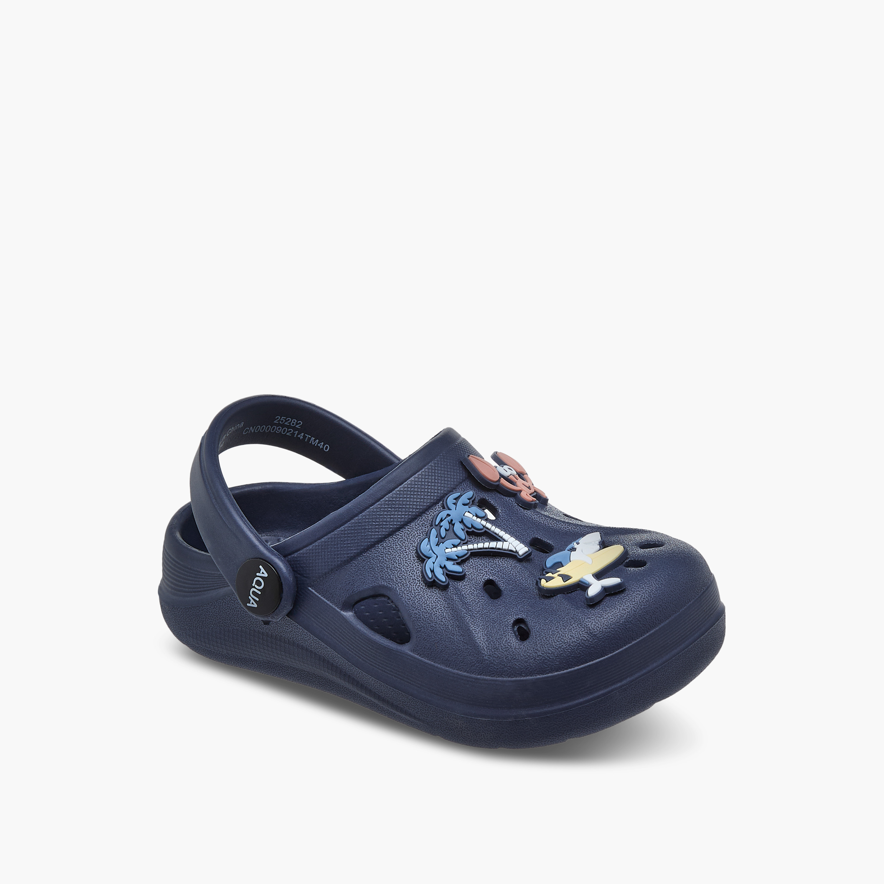 Aqua Accent Detail Clogs with Backstrap-boys-shoes-sandals-image-2
