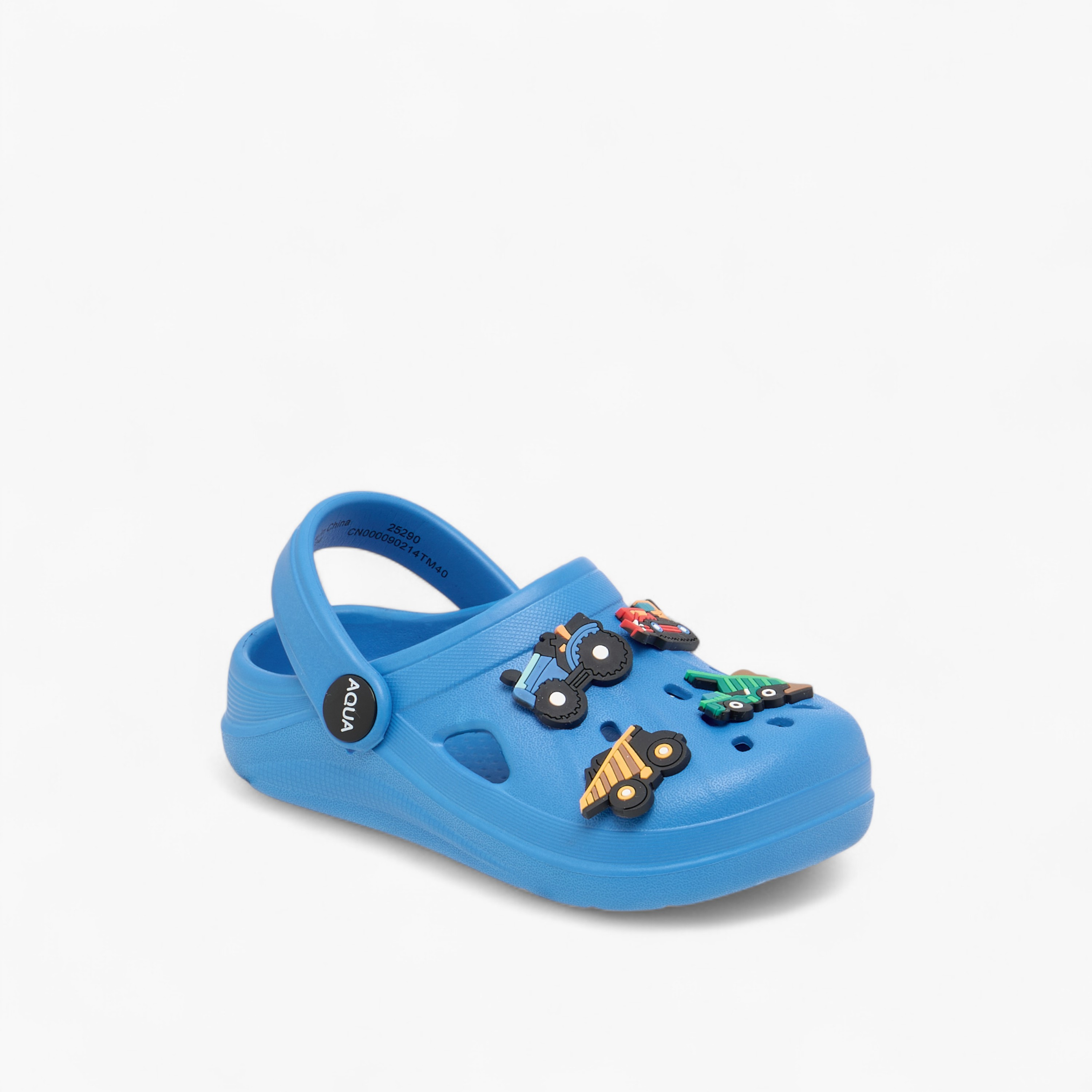 Aqua Vehicle Jibbitz Accent Clogs with Backstrap-girls-shoes-sandals-image-2