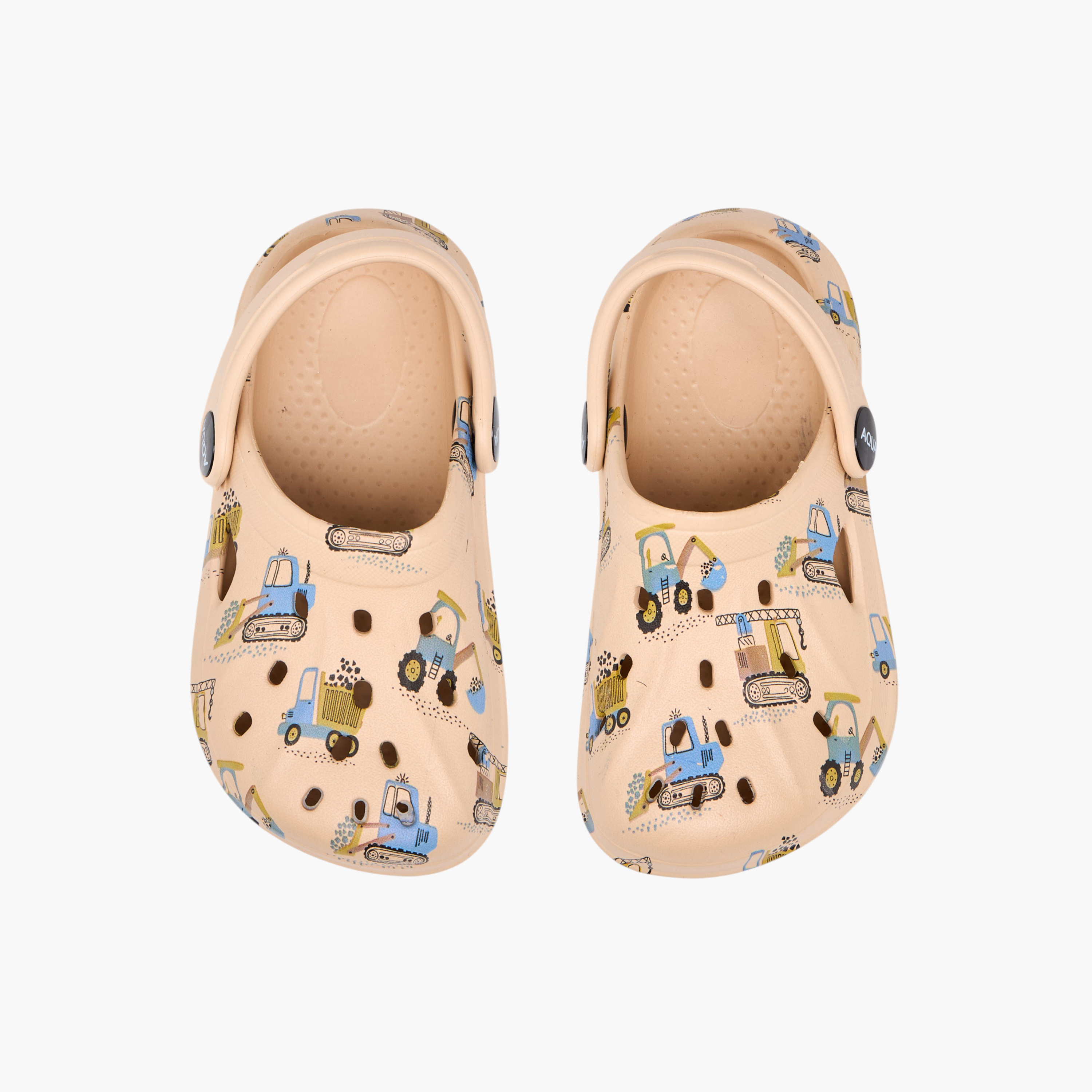 Aqua Boys Vehicle Print Clogs-boys-shoes-sandals-image-1