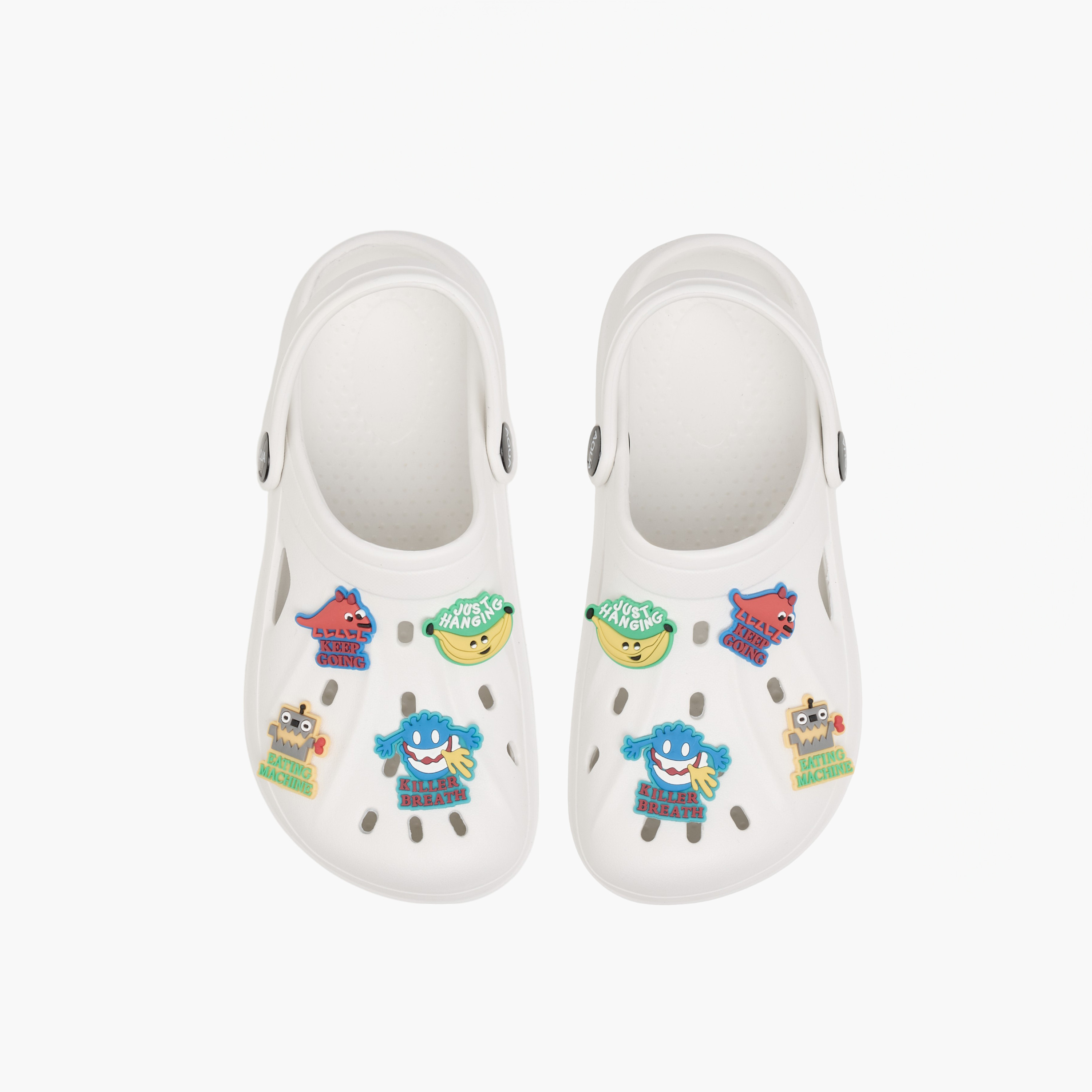 صندل كلوج بتفاصيل جيبيتز وحزام خلفي من أكوا-girls-shoes-sandals-image-1