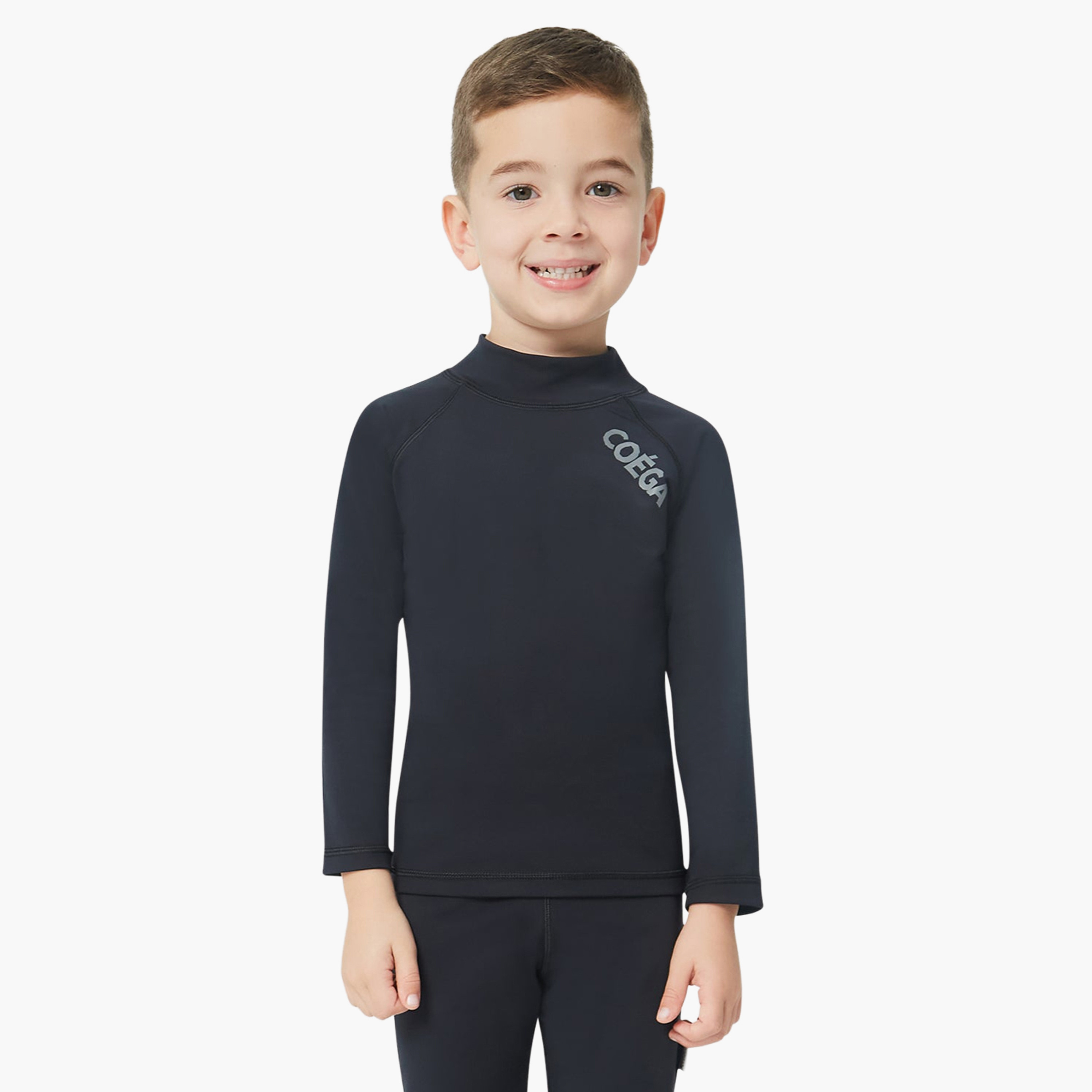 Coega Boys Rashguard Long Sleeve Basic - Solid Black-sports-boys-clothing-swimwear-image-1