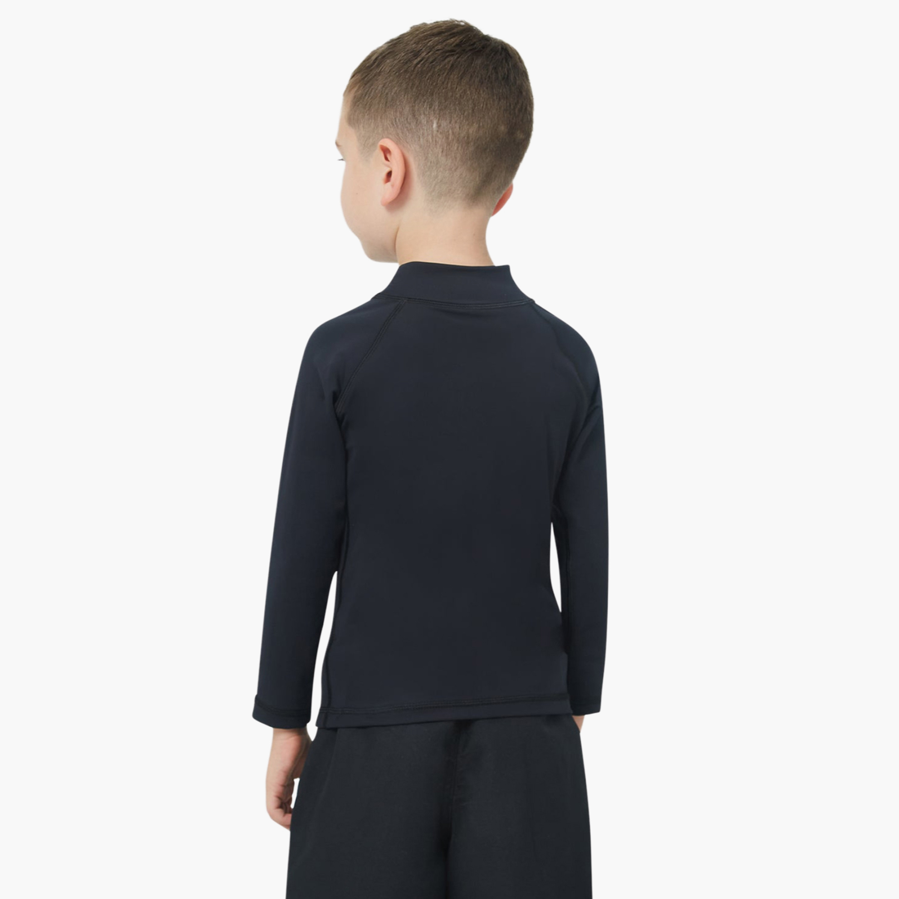 Coega Boys Rashguard Long Sleeve Basic - Solid Black-sports-boys-clothing-swimwear-image-2