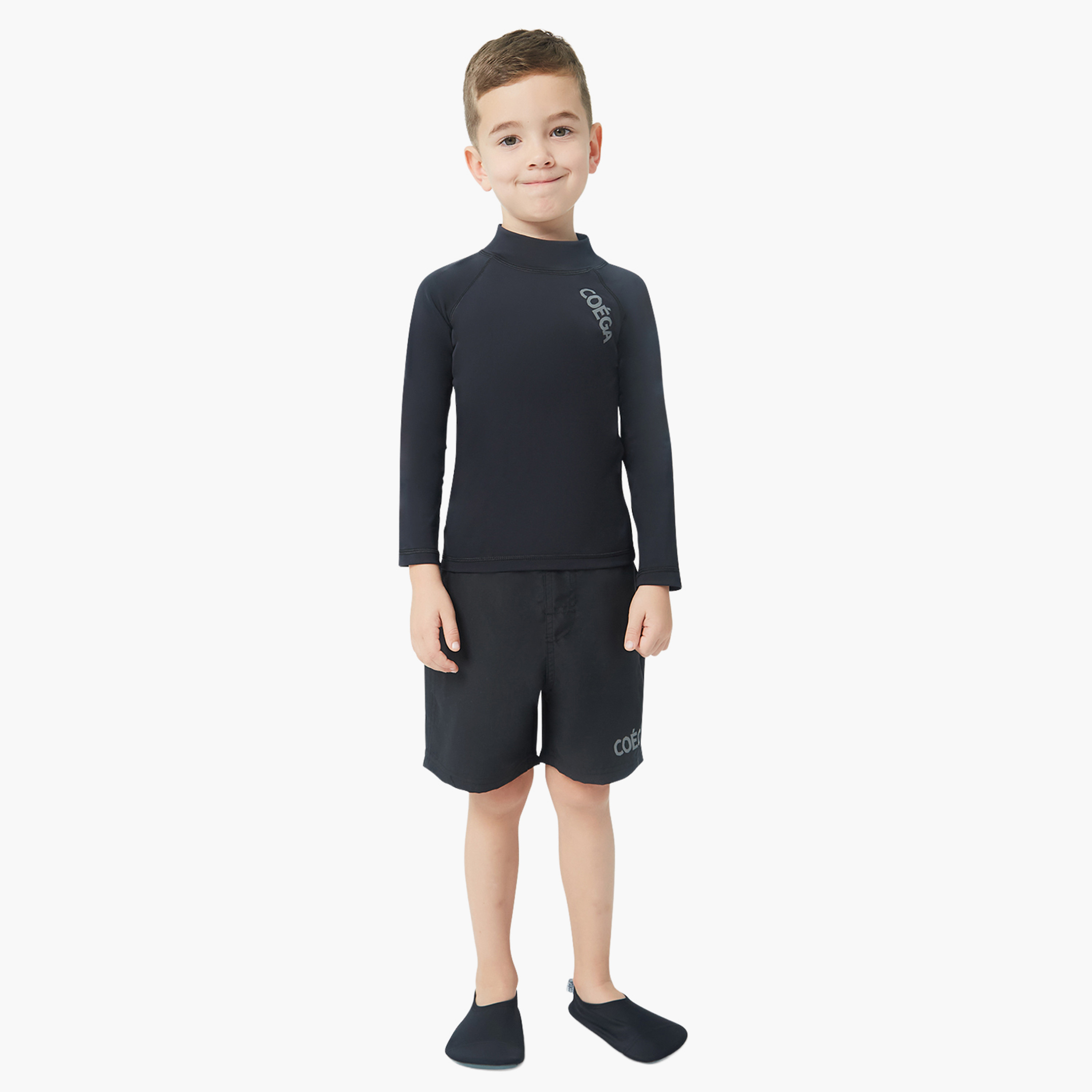 Coega Boys Rashguard Long Sleeve Basic - Solid Black-sports-boys-clothing-swimwear-image-3