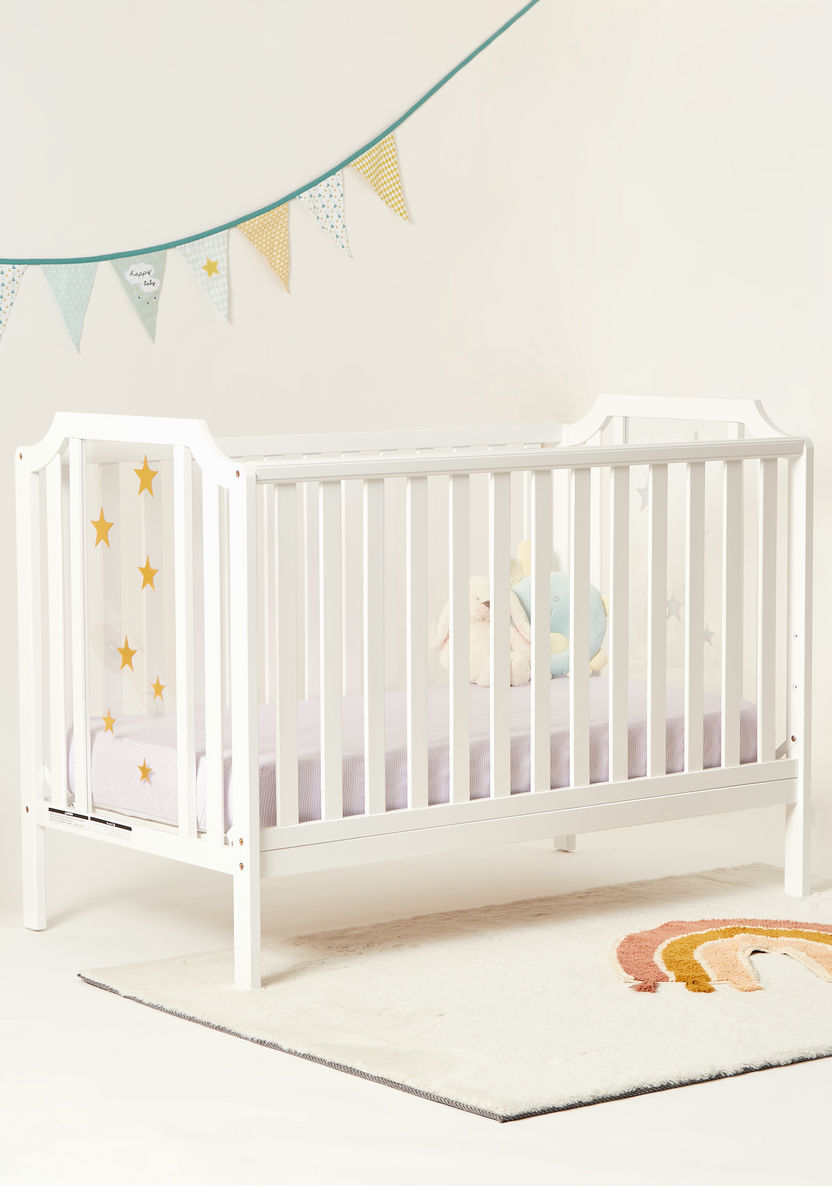 Juniors Celeste Wooden Crib - White (Up to 5 years)-Baby Cribs-image-0