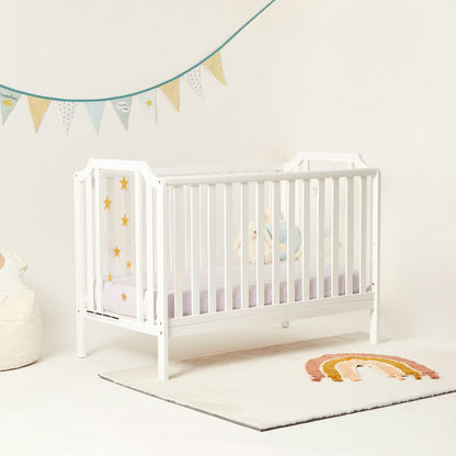 Juniors Celeste Wooden Crib - White (Up to 5 years)-Baby Cribs-image-0