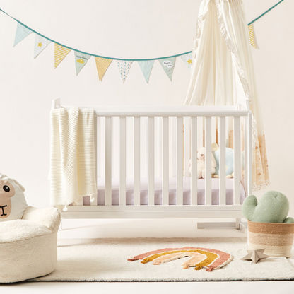 Juniors Celeste Wooden Crib - White (Up to 5 years)-Baby Cribs-image-1