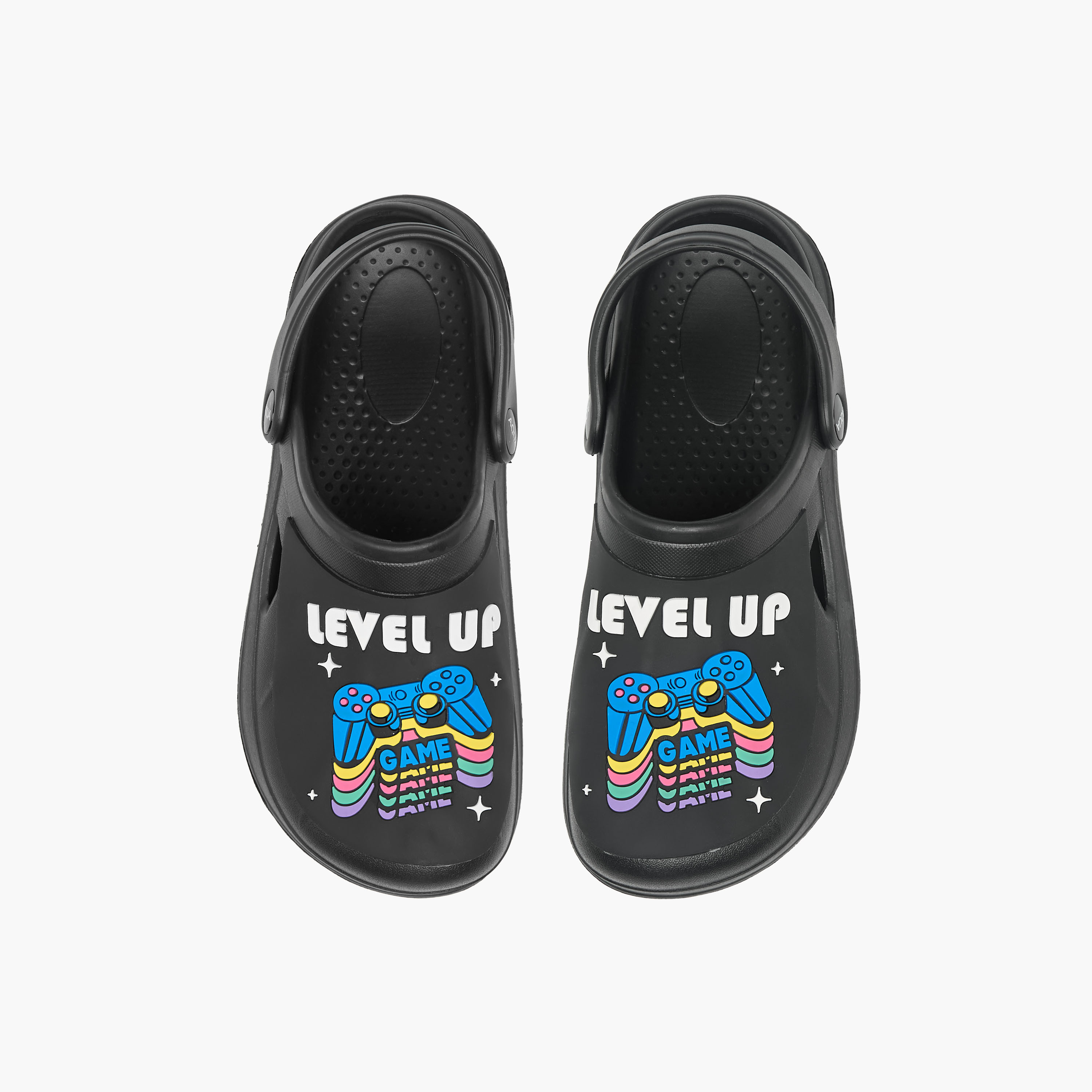 Aqua Boys Game Applique Clogs-boys-shoes-sandals-image-1