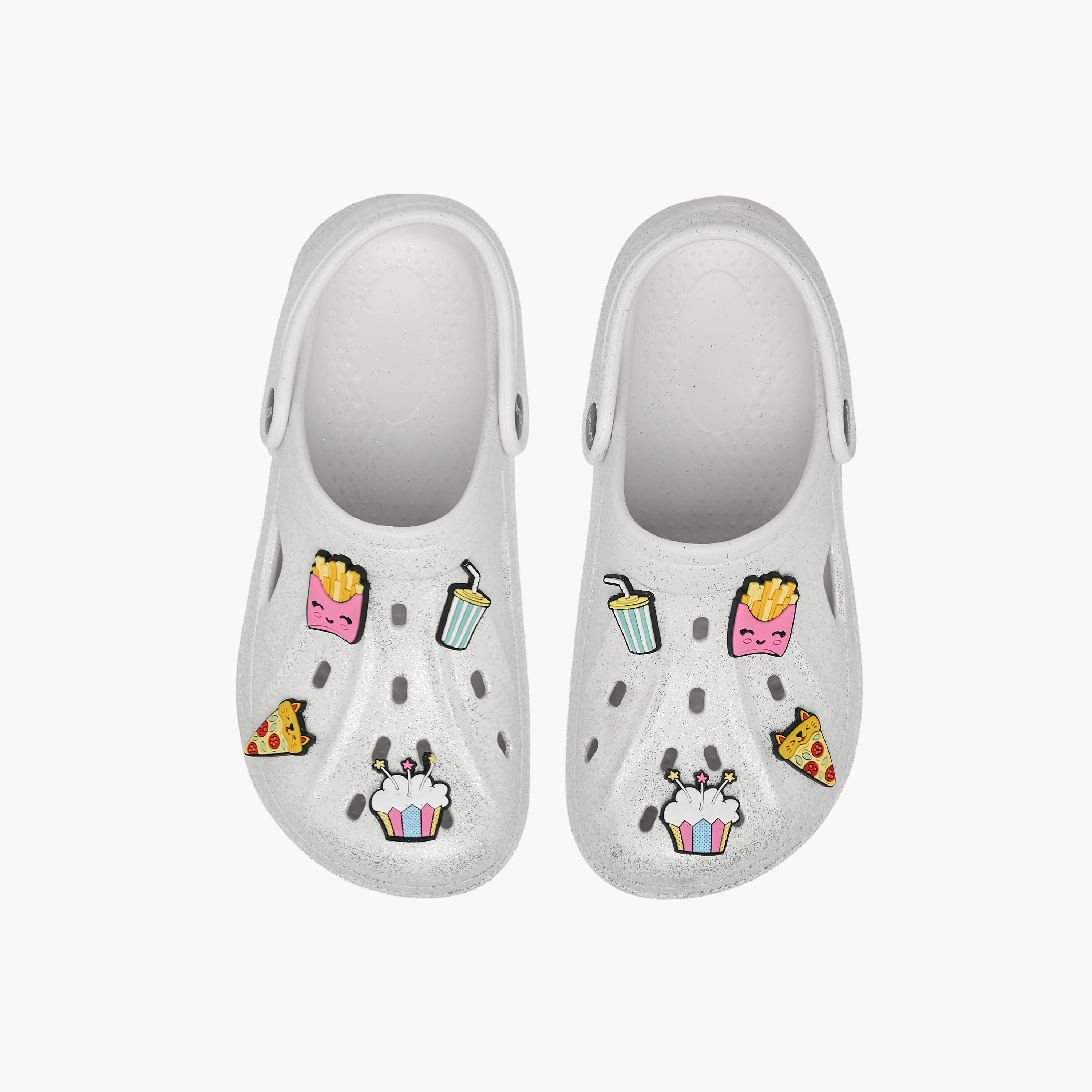 Aqua Girls Food Jibbitz Charm Detail Clogs-girls-shoes-sandals-image-1