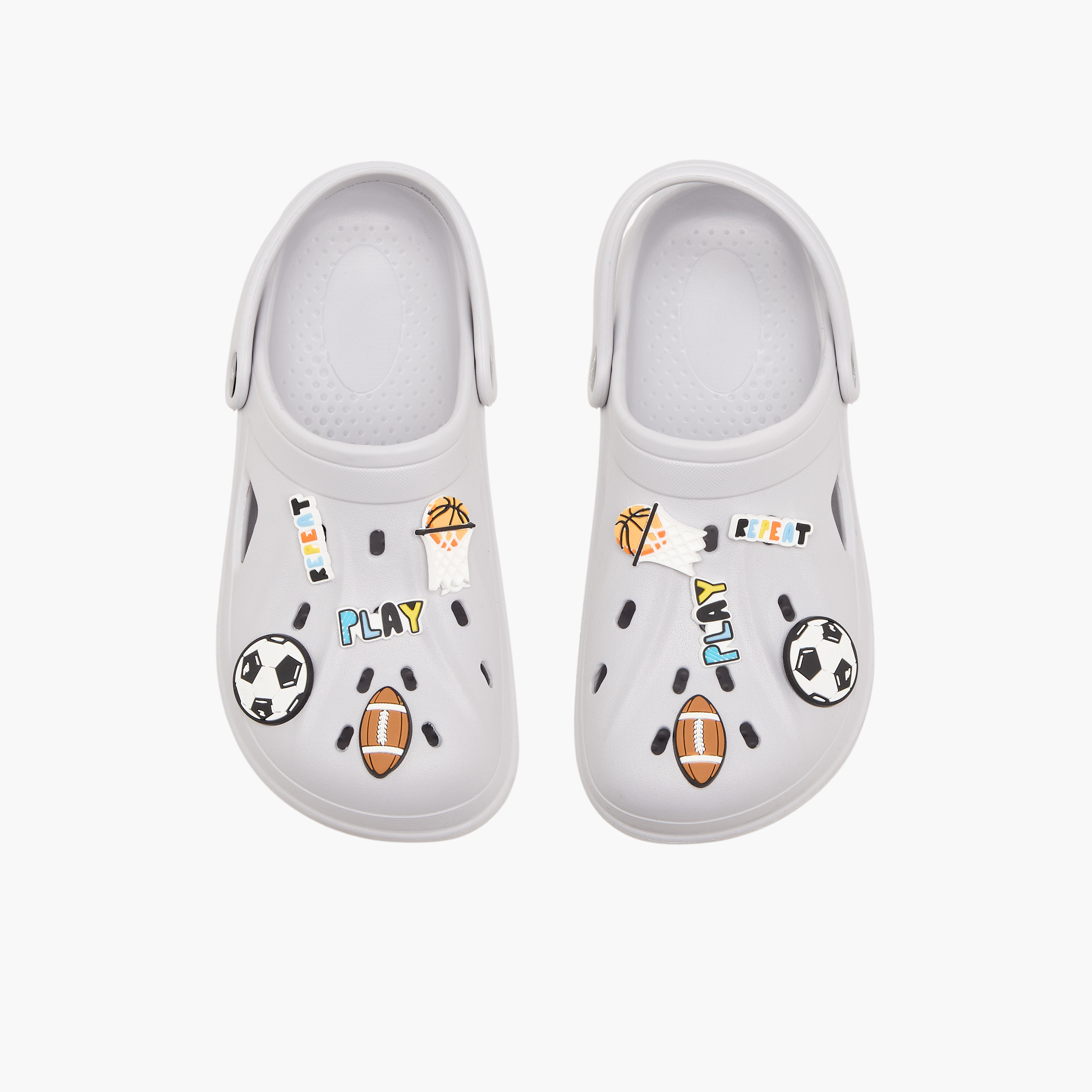 Aqua Boys Sports Jibbitz Embellished Clogs-boys-shoes-sandals-image-1
