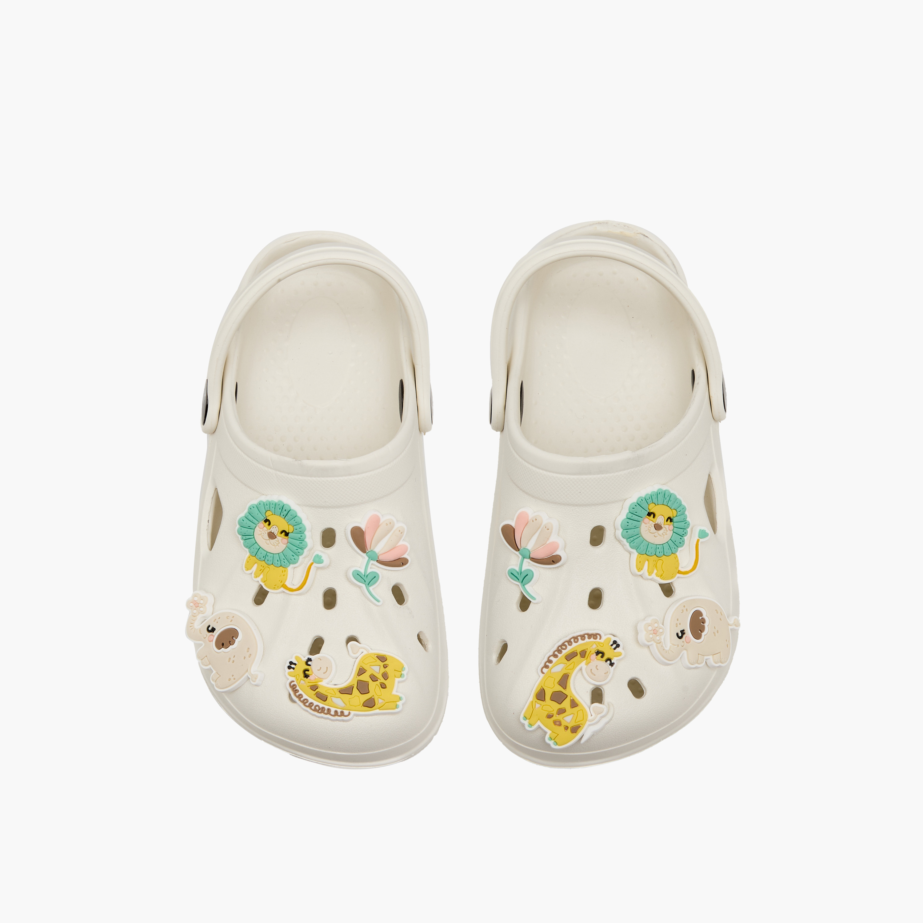 Aqua Girls Embossed Clogs-girls-shoes-sandals-image-1