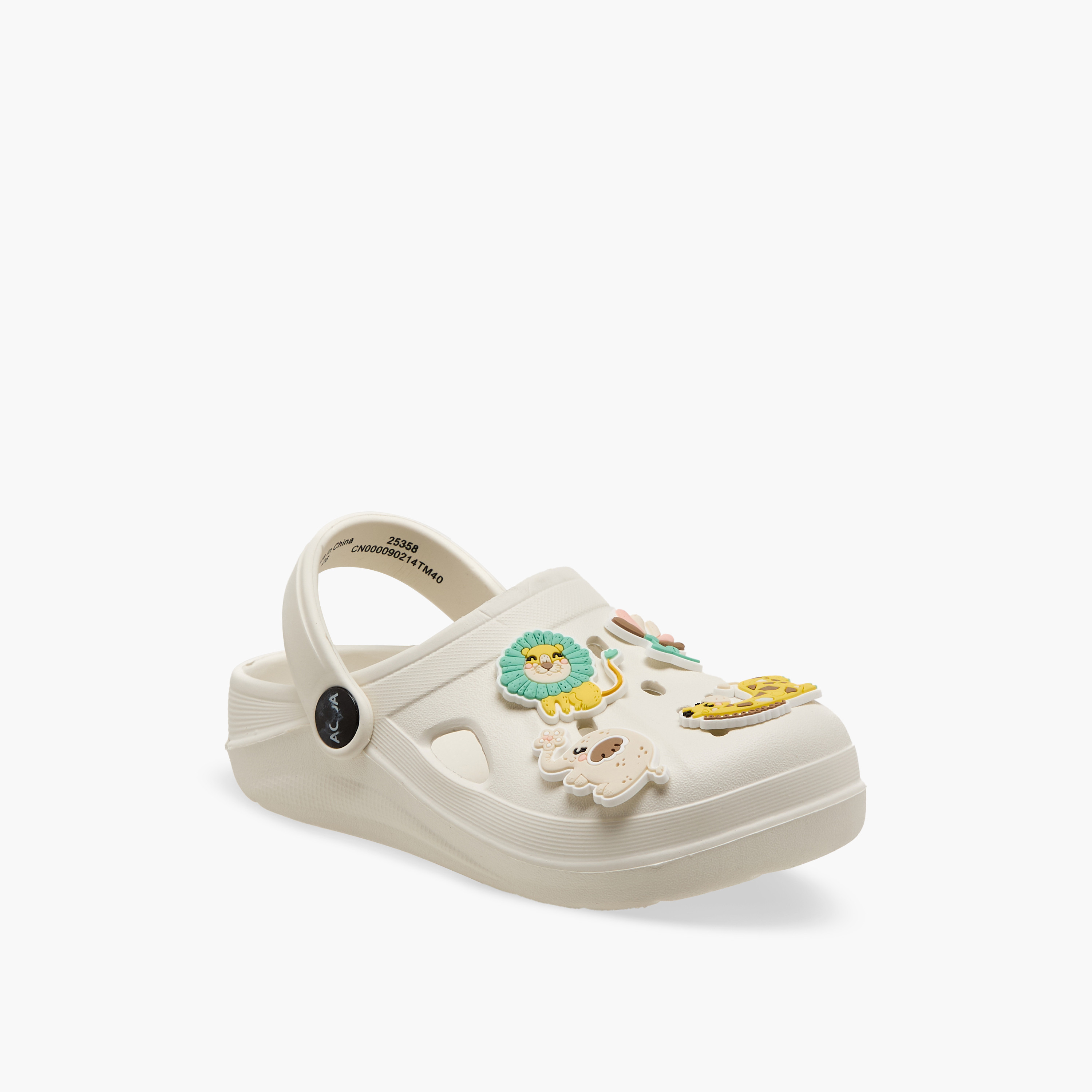 Aqua Girls Embossed Clogs-girls-shoes-sandals-image-2