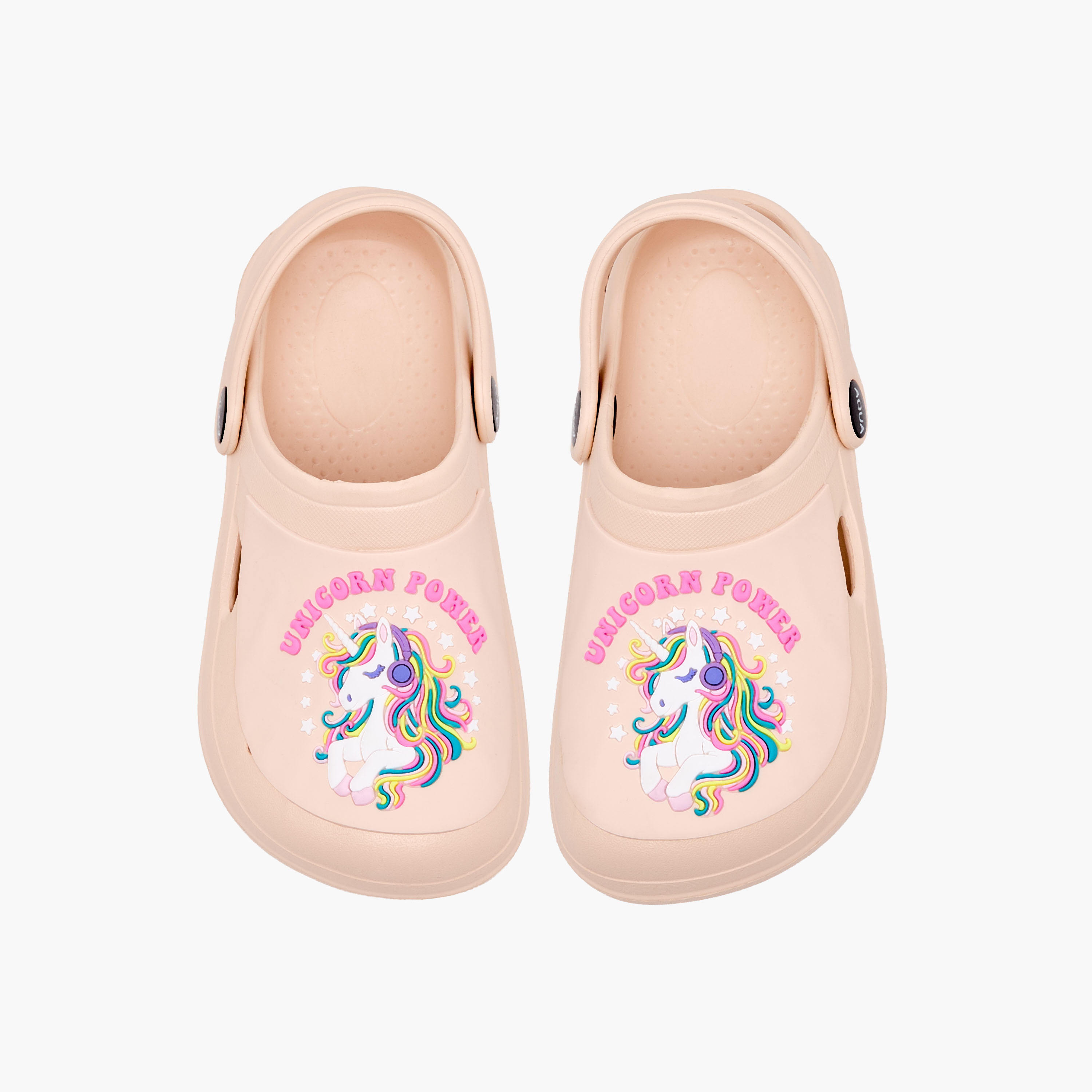 Aqua Girls Unicorn Applique Clogs-girls-shoes-sandals-image-1