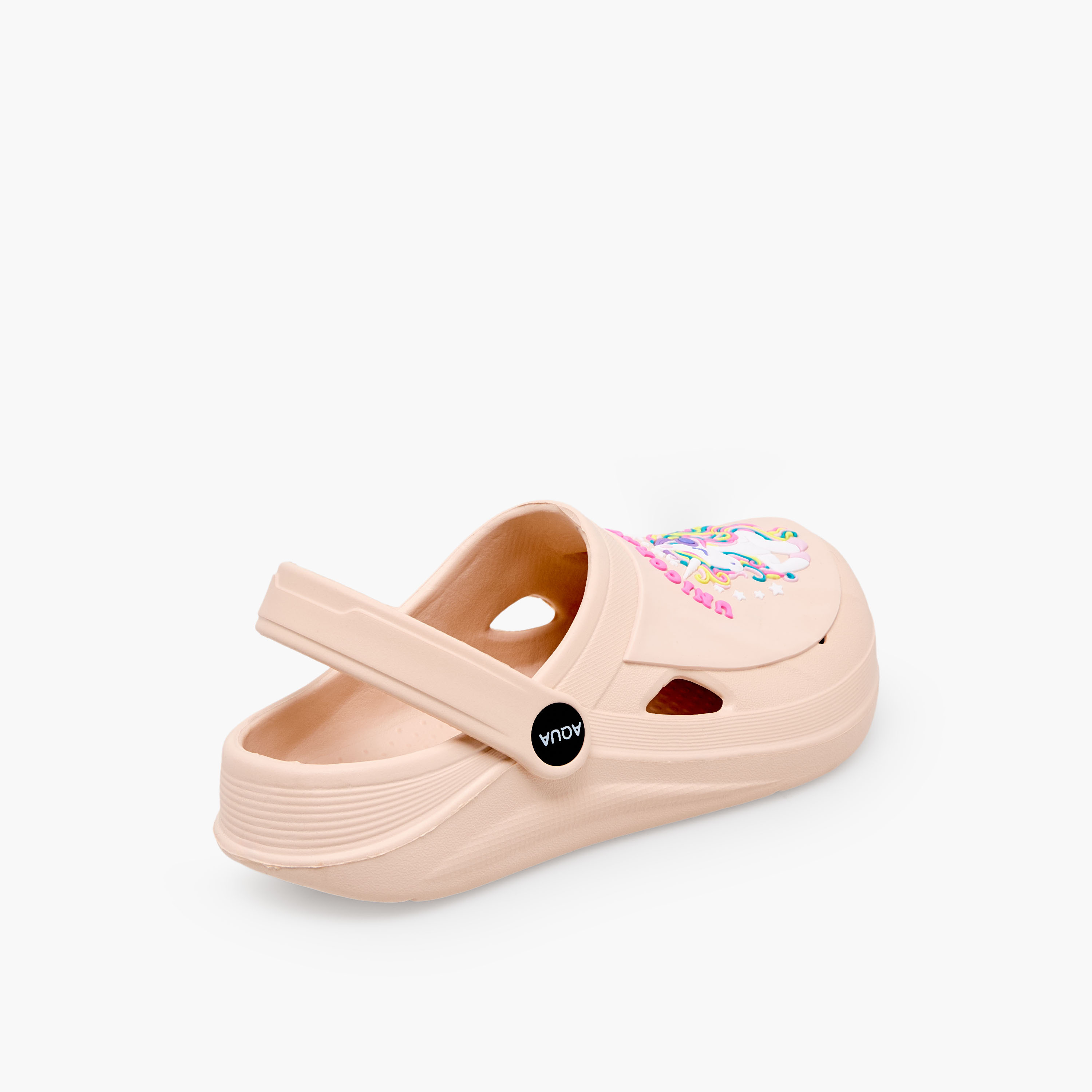 Aqua Girls Unicorn Applique Clogs-girls-shoes-sandals-image-6