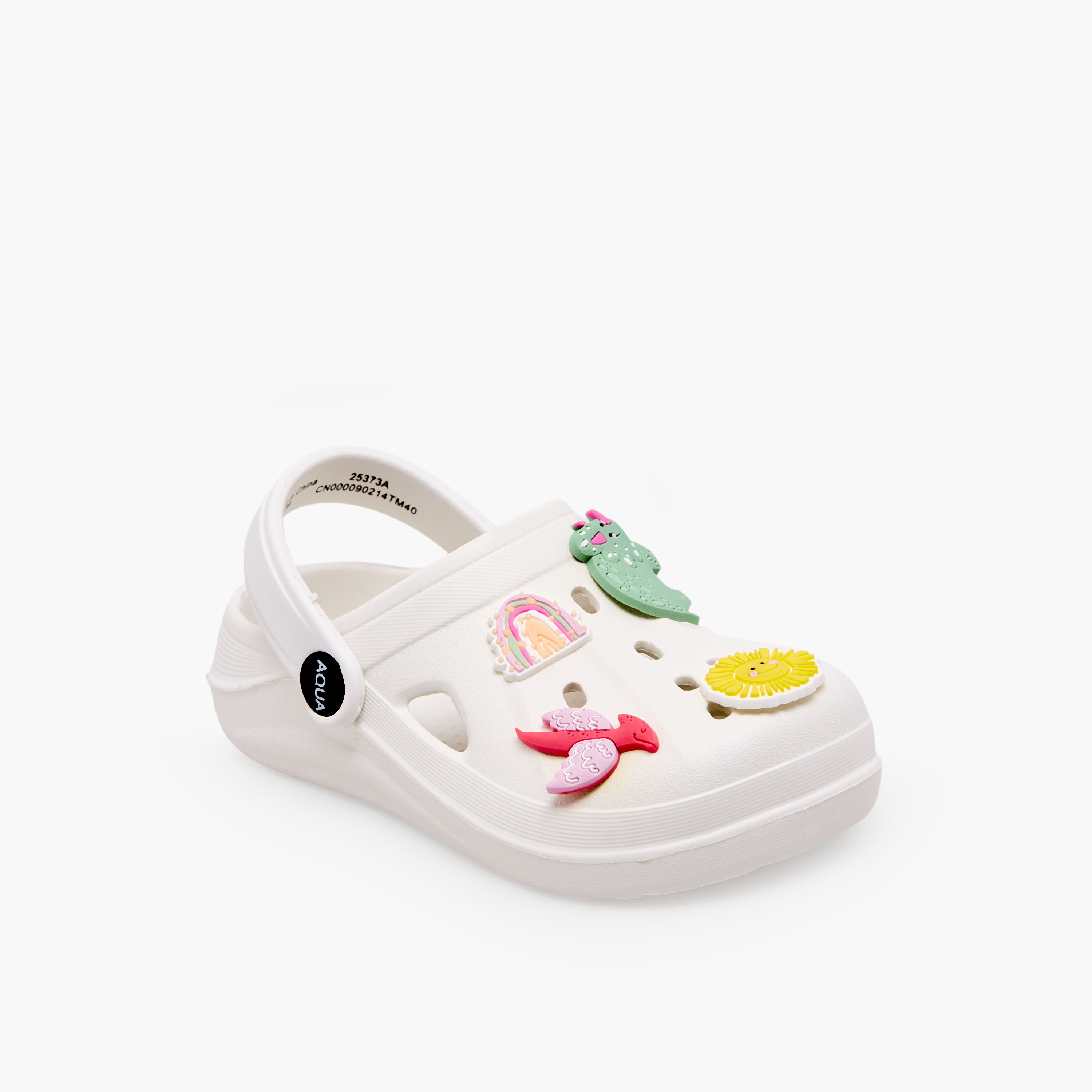 Aqua Girls Applique Detail Clogs-girls-shoes-sandals-image-2