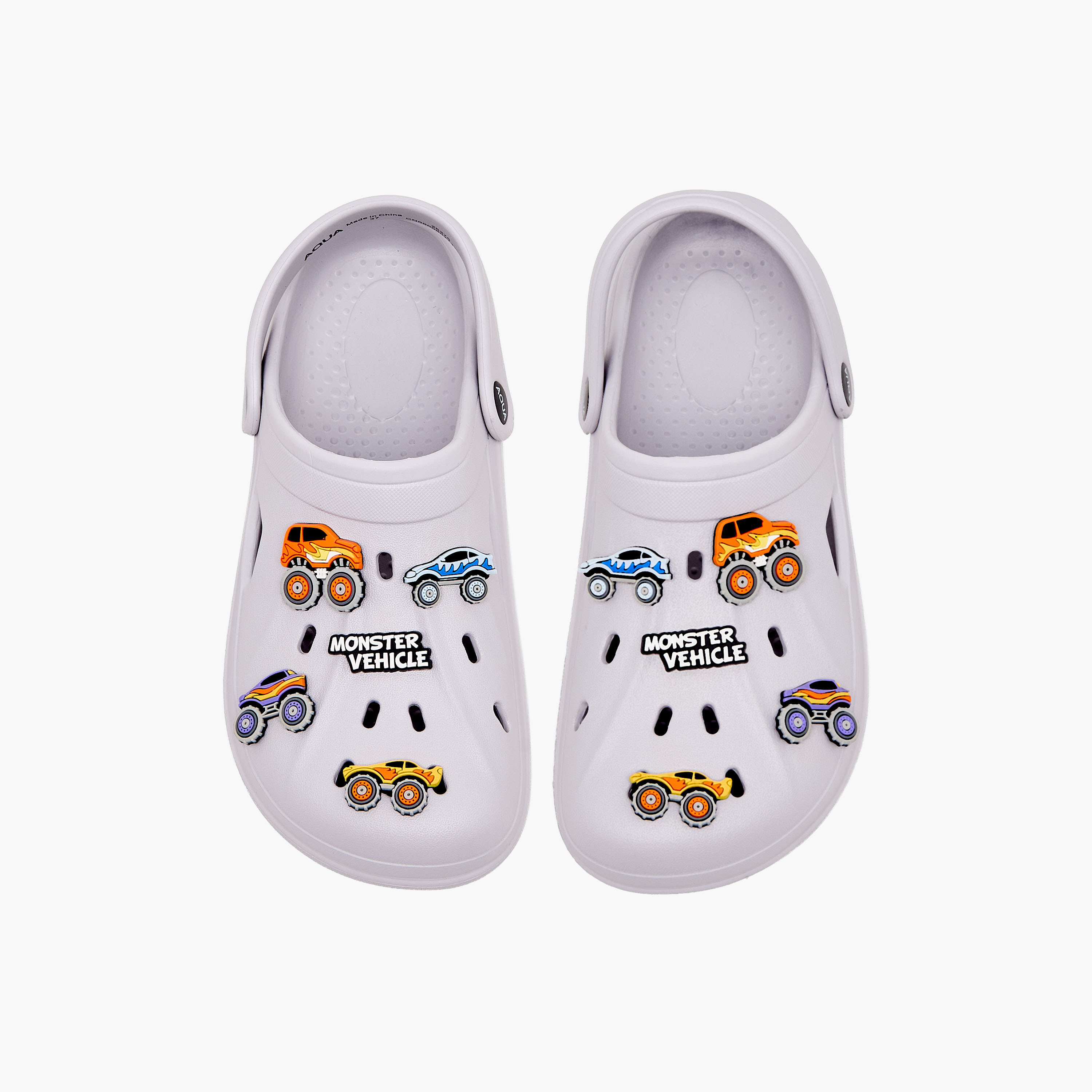 Aqua Boys Monster Trucks Jibbitz Clogs-boys-shoes-sandals-image-1