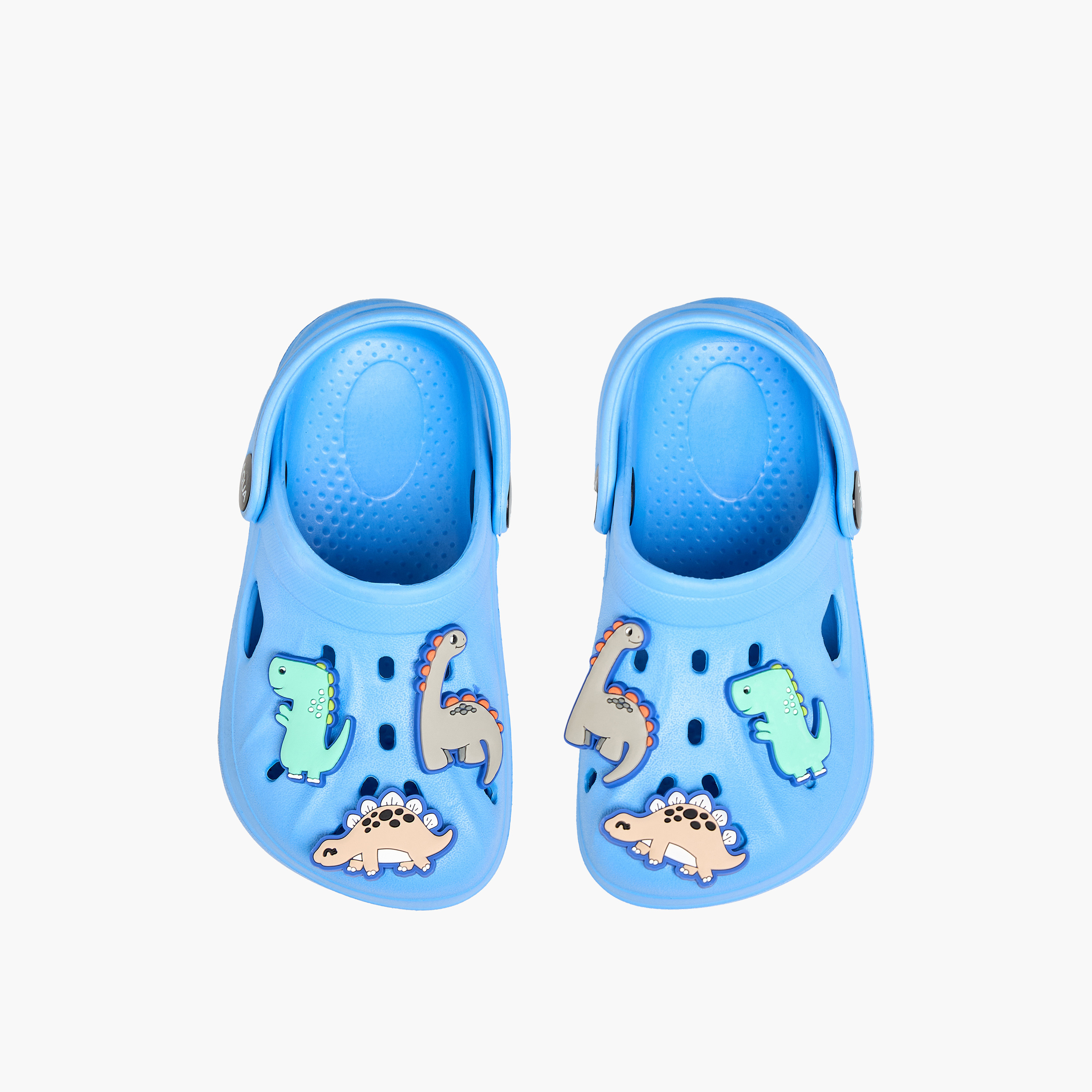 Aqua Boys Dinosaur Applique Clogs-boys-shoes-flipflopsandslides-image-1
