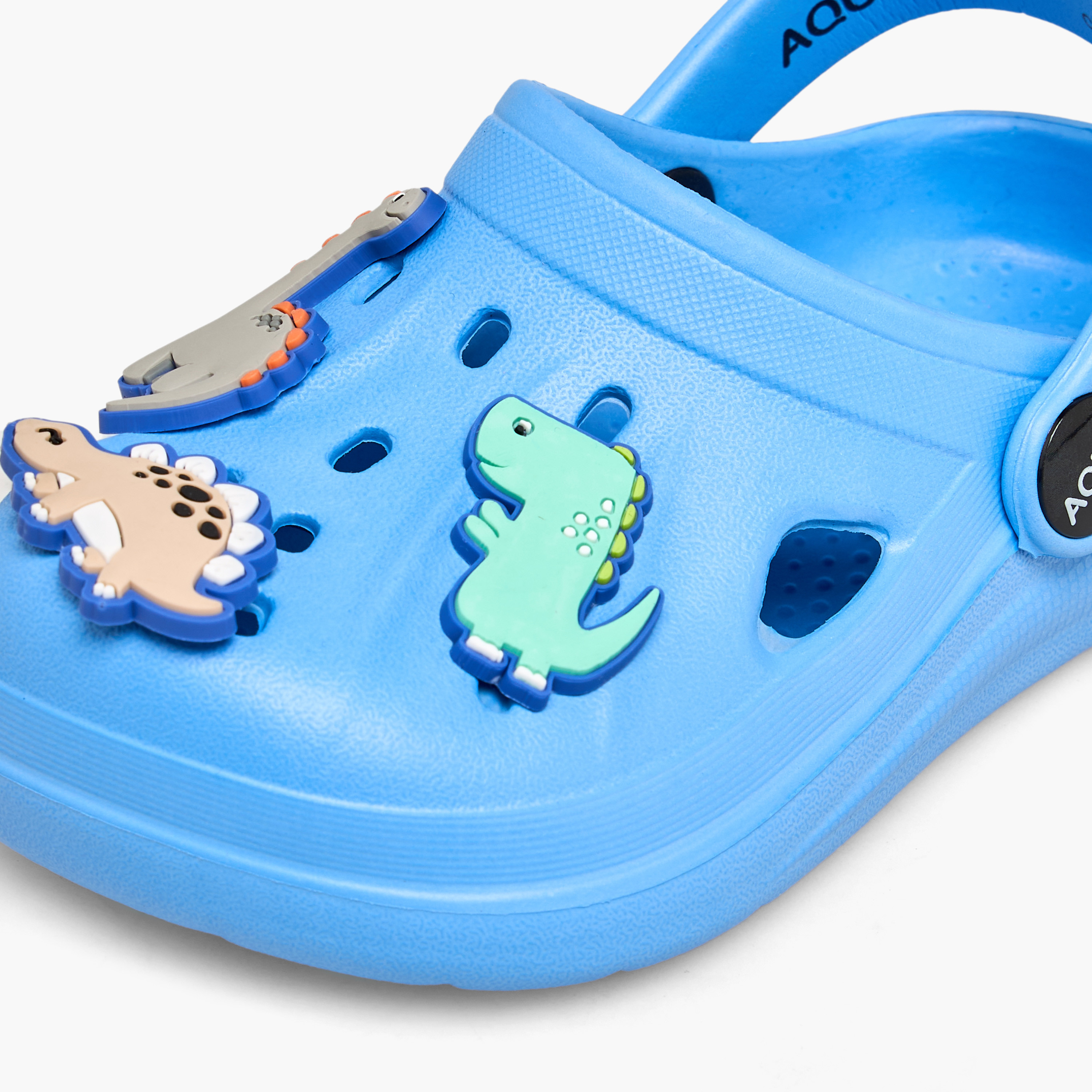 Aqua Boys Dinosaur Applique Clogs-boys-shoes-flipflopsandslides-image-4