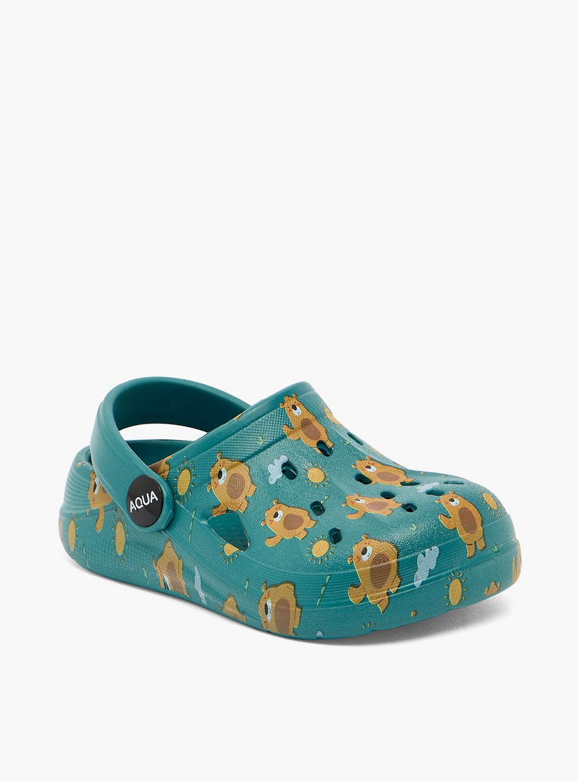 صندل كلوج للأولاد بطبعة الدب من أكوا-boys-shoes-flipflopsandslides-image-2