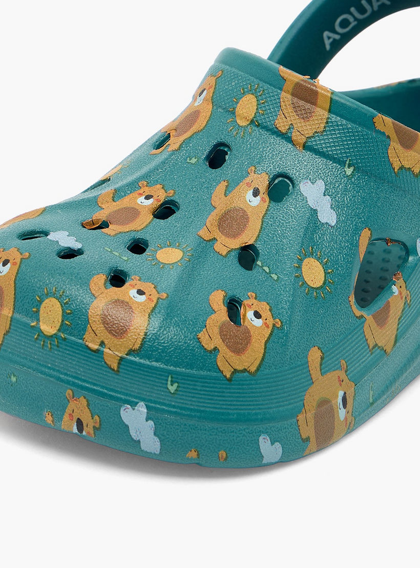 صندل كلوج للأولاد بطبعة الدب من أكوا-boys-shoes-flipflopsandslides-image-4