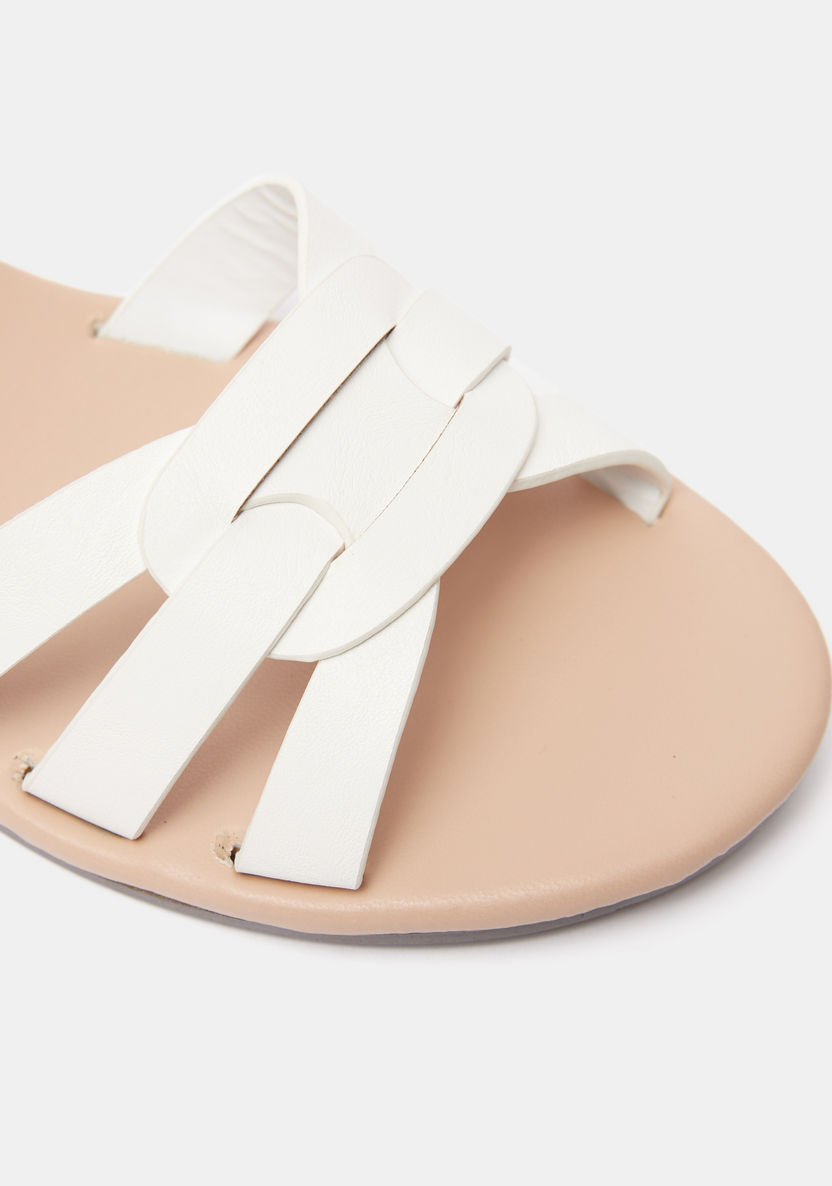 Le Confort Open Toe Strap Sandals with Buckle Closure and Wedge Heel-Women%27s Heel Sandals-image-3