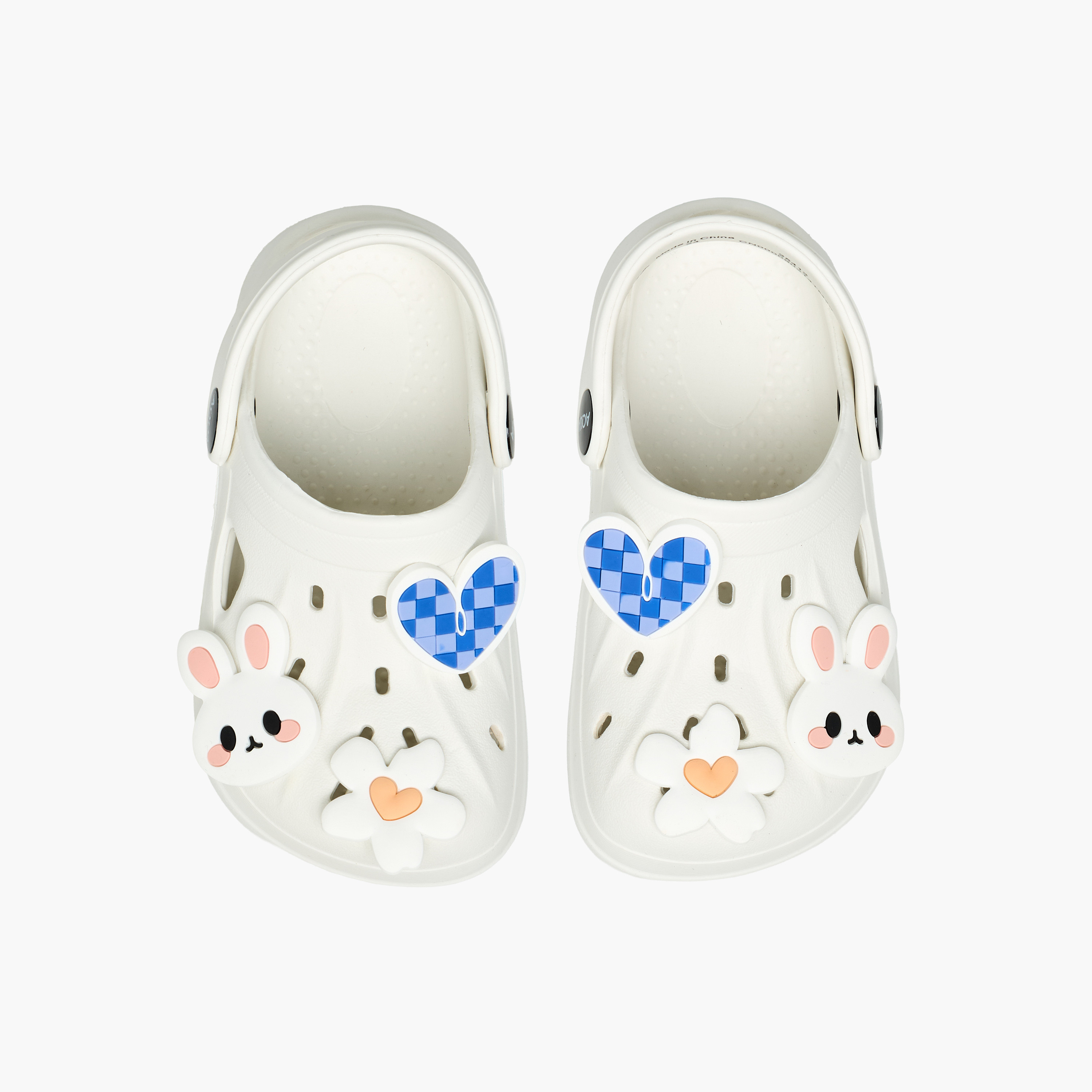 Aqua Girls Bunny and Floral Jibbitz Clogs-girls-shoes-sandals-image-1